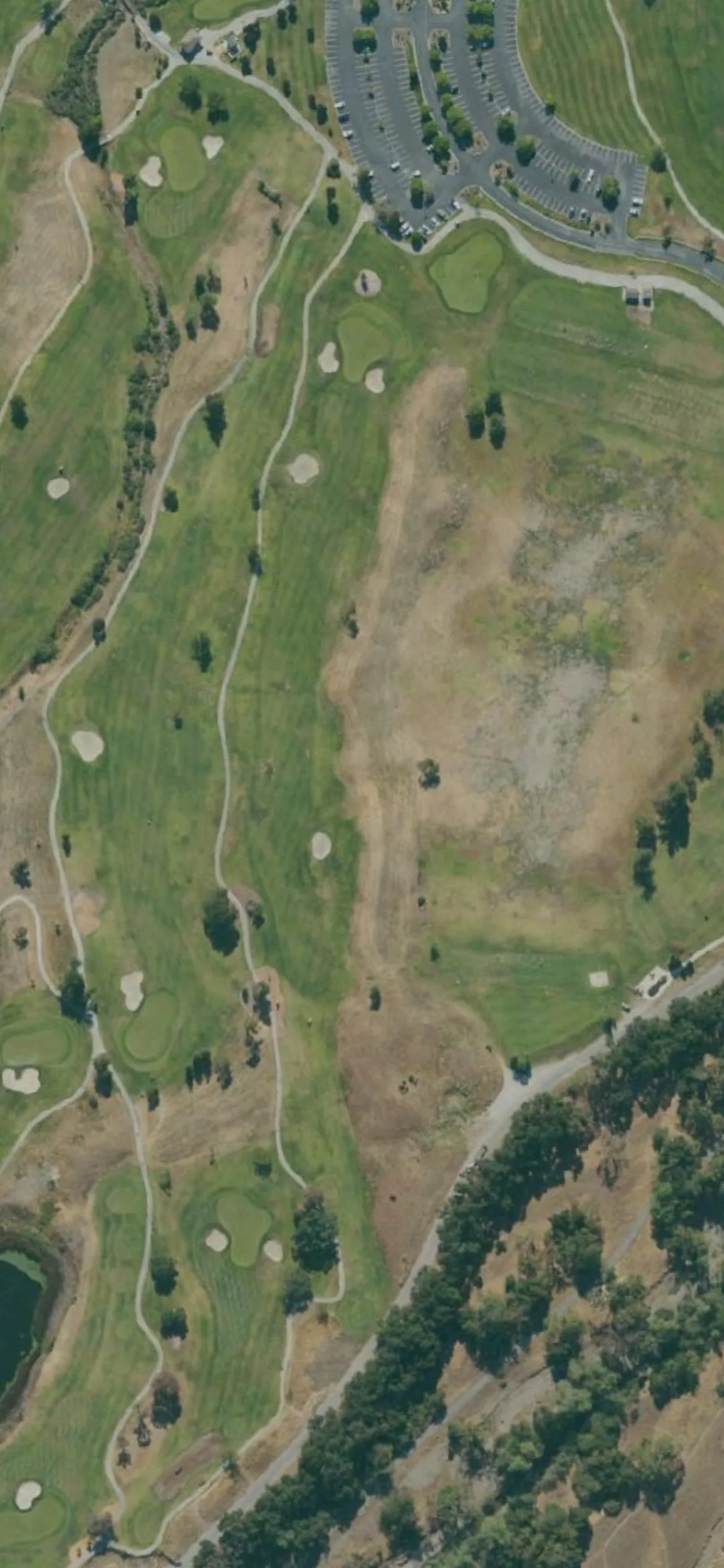 Coyote Creek GC - Valley hole 18 aerial preview, par 5, 520 yards