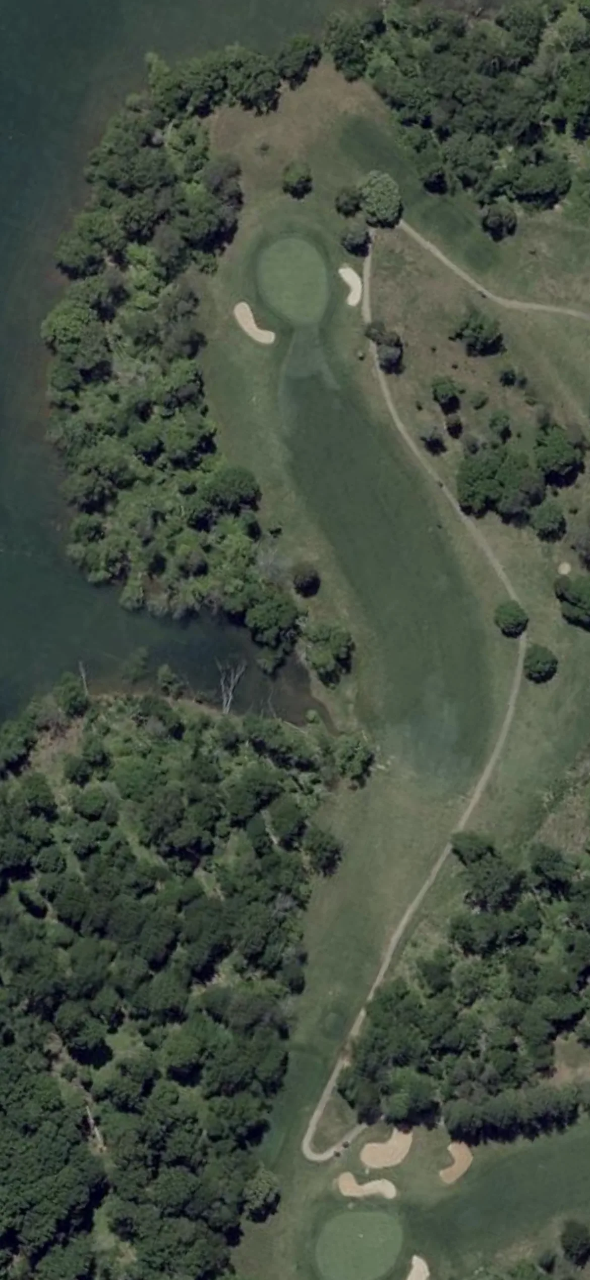 Pine Ridge Golf Course hole 11 aerial preview, par 4, 387 yards