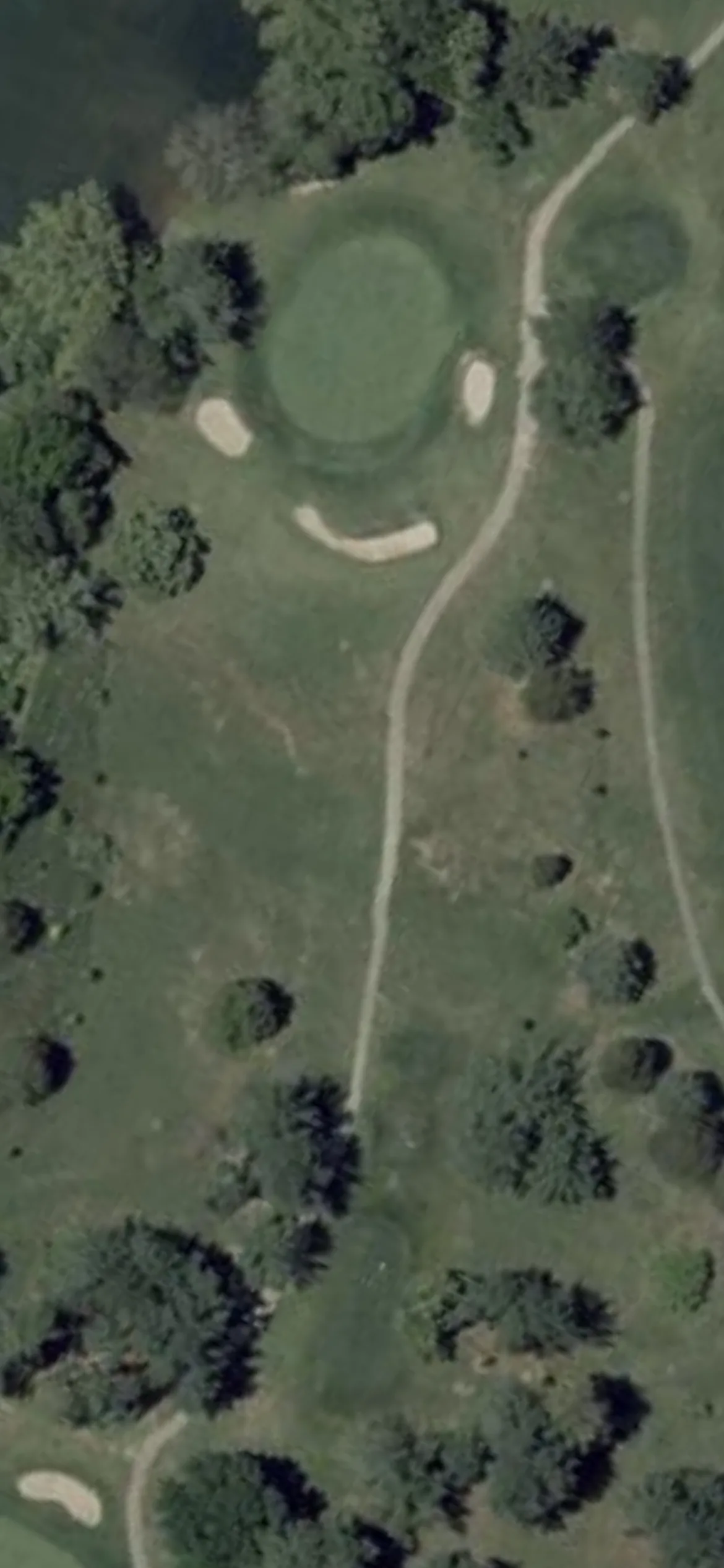 Pine Ridge Golf Course hole 4 aerial preview, par 3, 196 yards