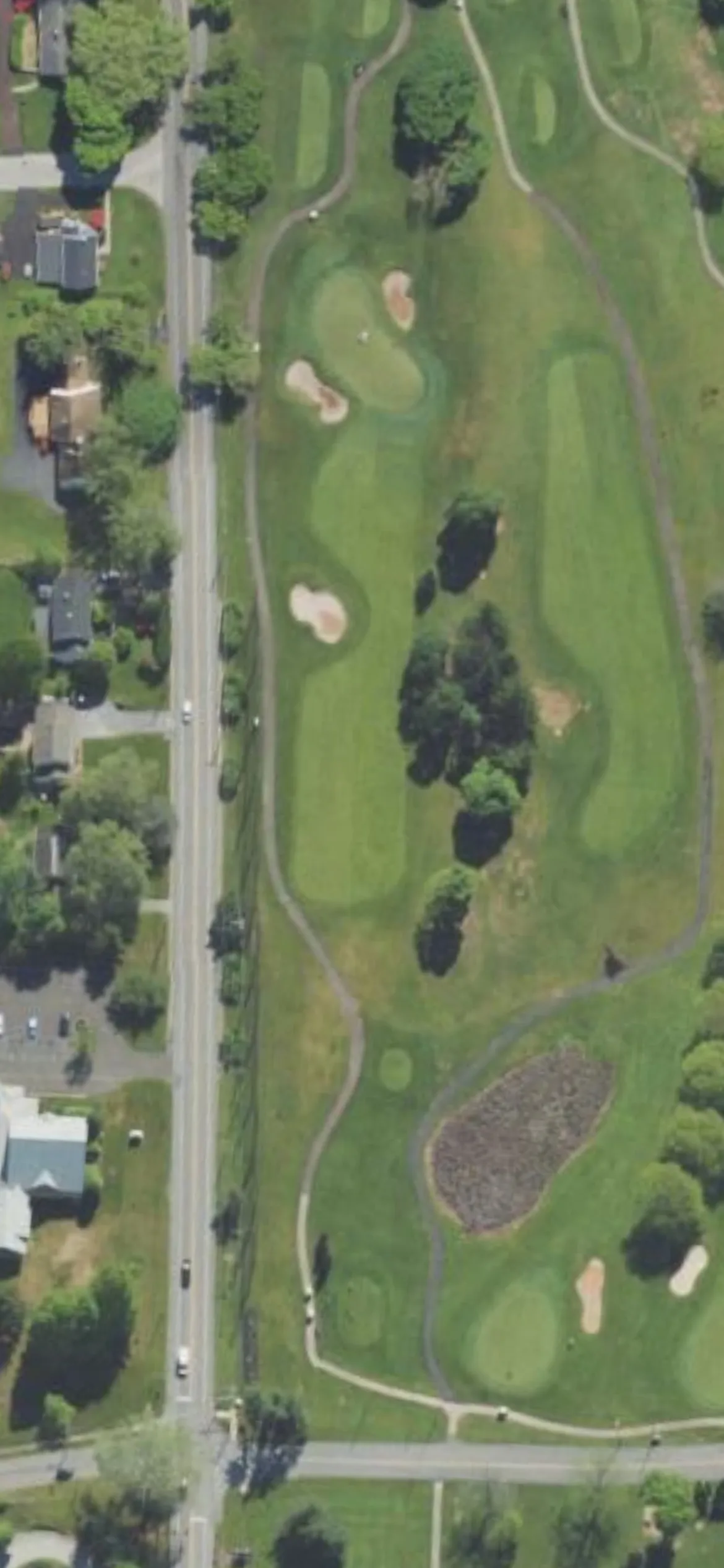 The Club at Shannondell hole 7 aerial preview, par 4, 265 yards