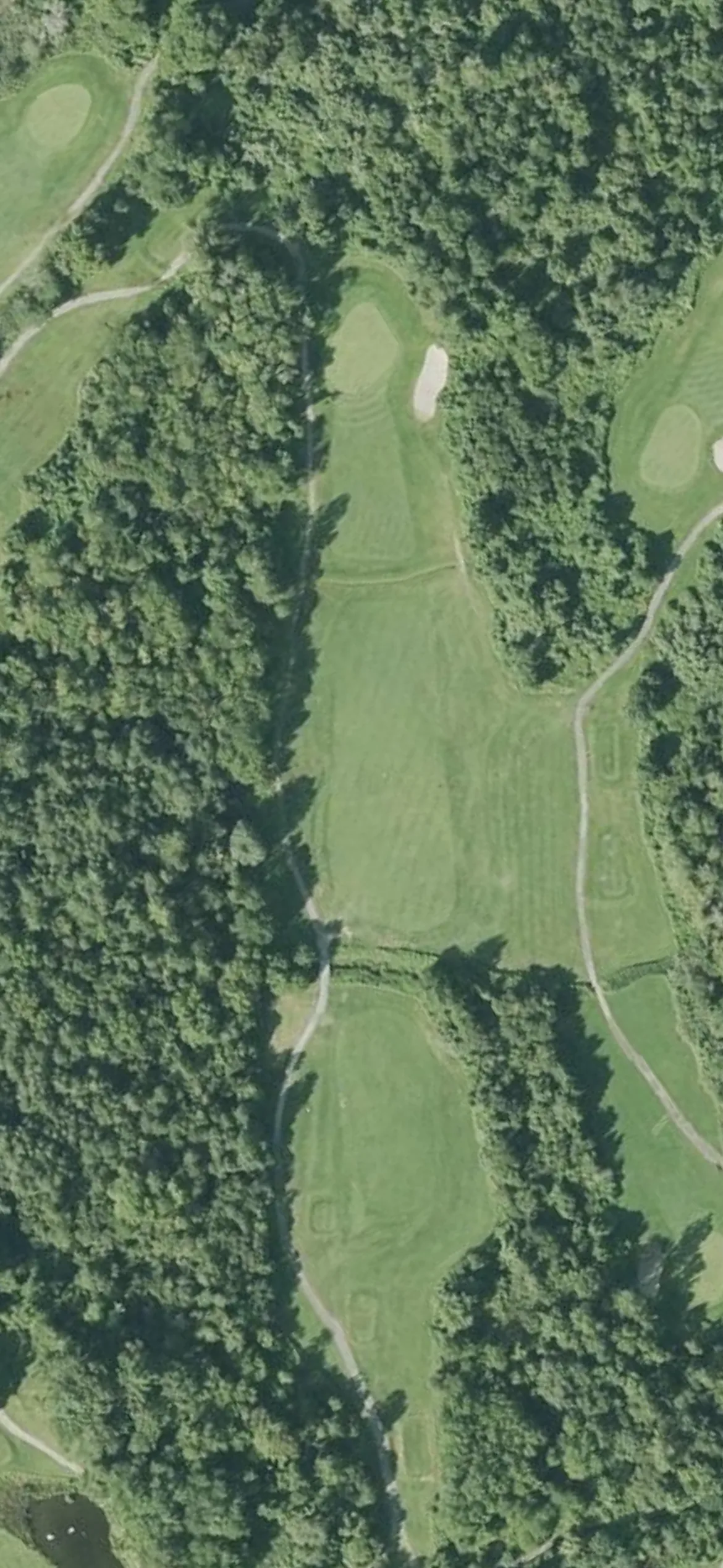 Whaling City Golf Course hole 6 aerial preview, par 4, 397 yards