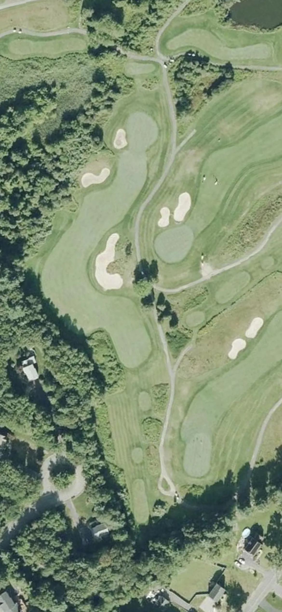 Olde Scotland Links hole 7 aerial preview, par 4, 378 yards