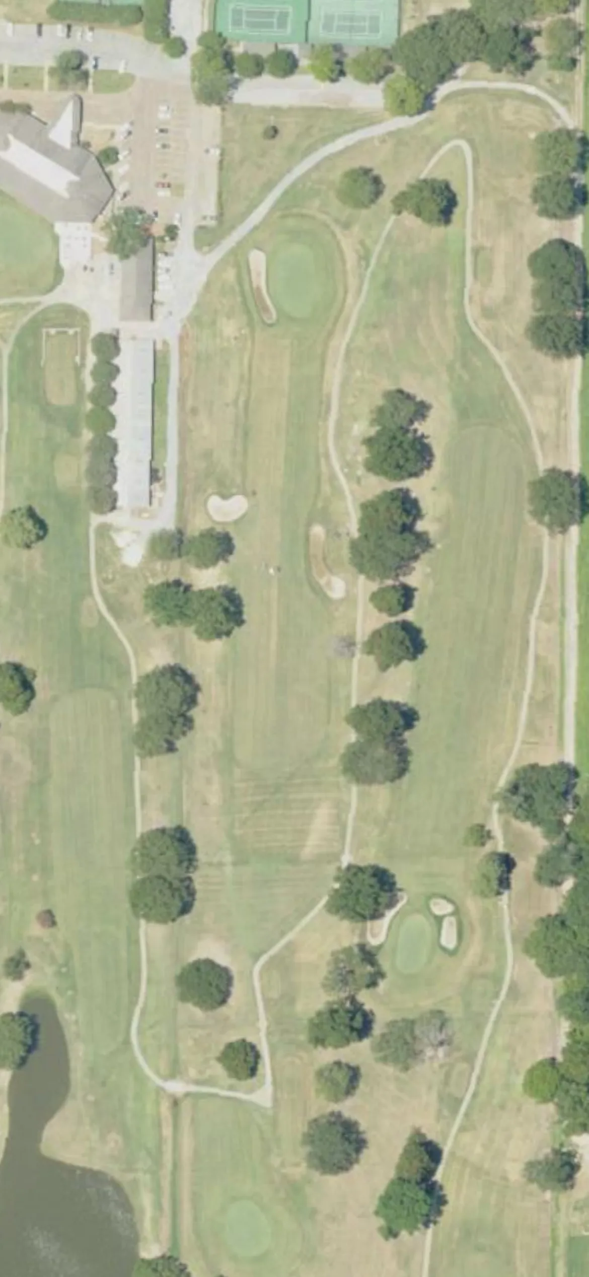 Greenville Country Club hole 2 aerial preview, par 4, 387 yards