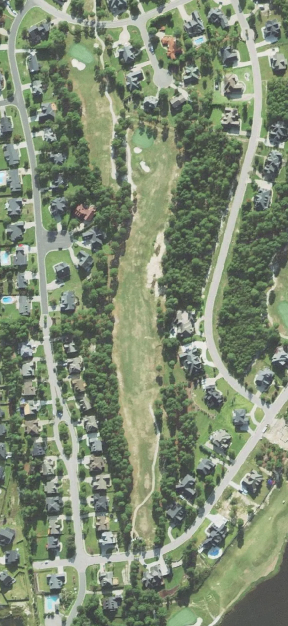 King's Grant G&CC hole 6 aerial preview, par 5, 521 yards