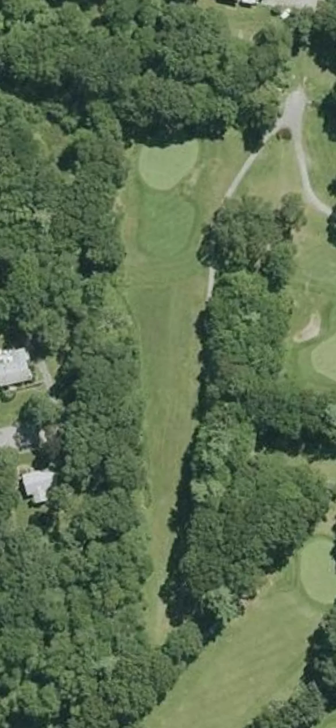 Rockland Golf Course hole 11 aerial preview, par 3, 206 yards