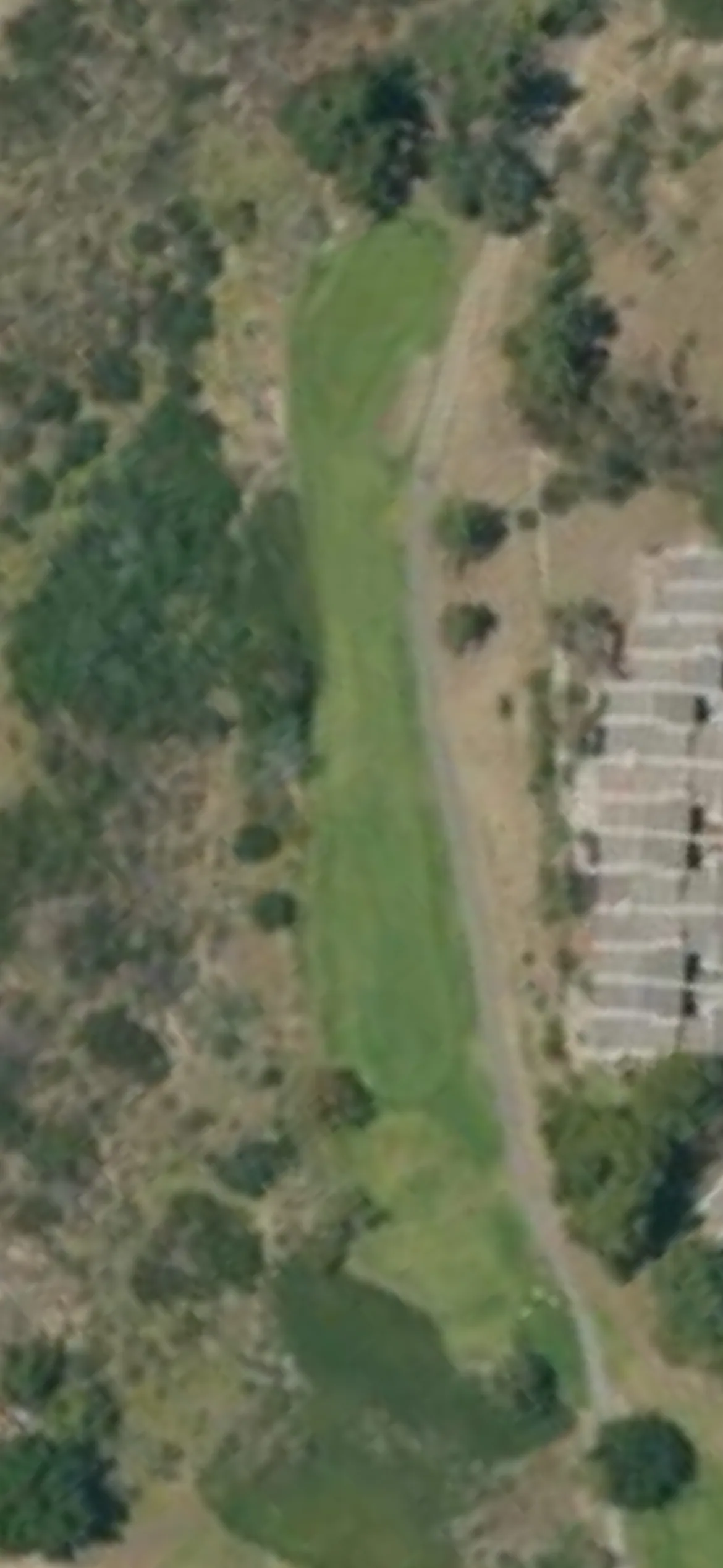 La Canada Flintridge Country Club hole 11 aerial preview, par 3, 143 yards