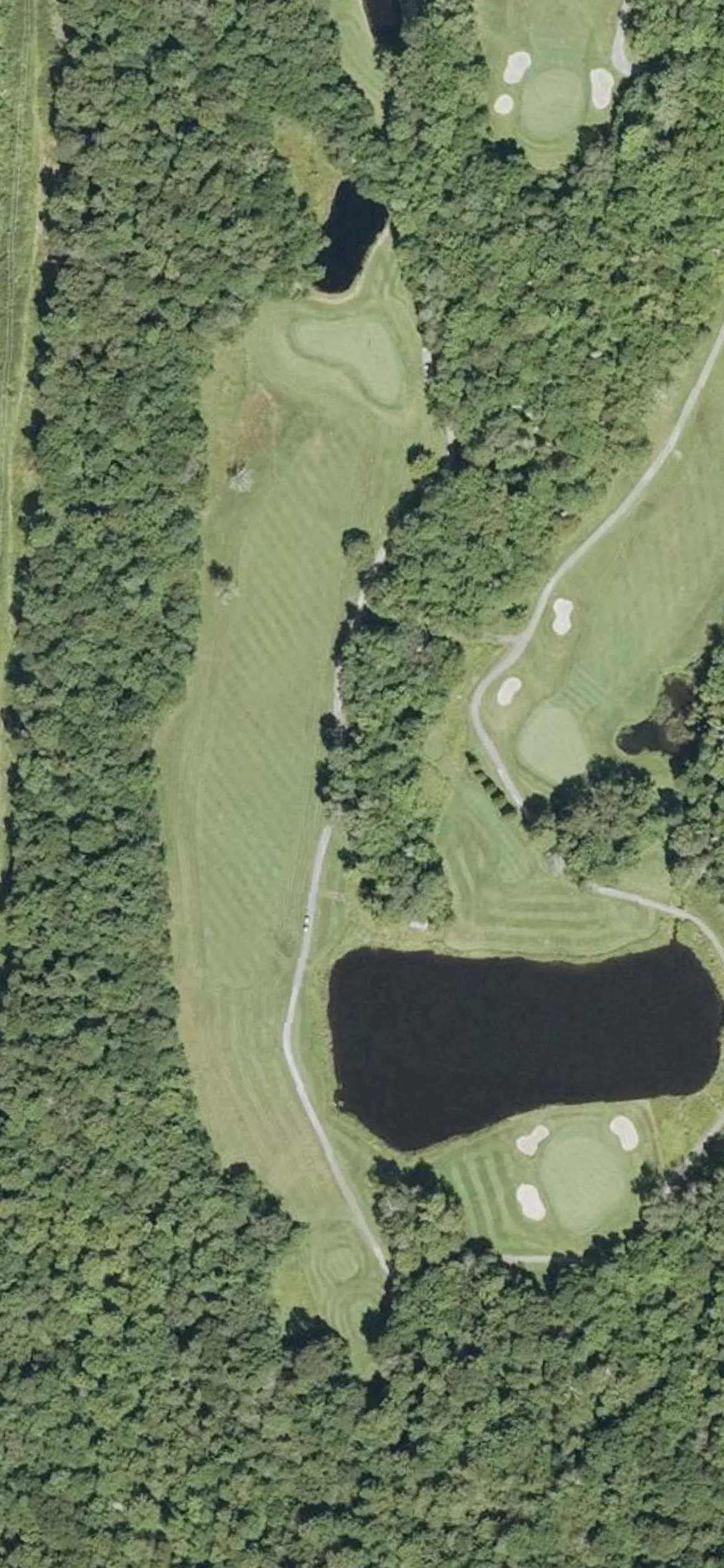 Mount Snow Country Club hole 4 aerial preview, par 4, 426 yards