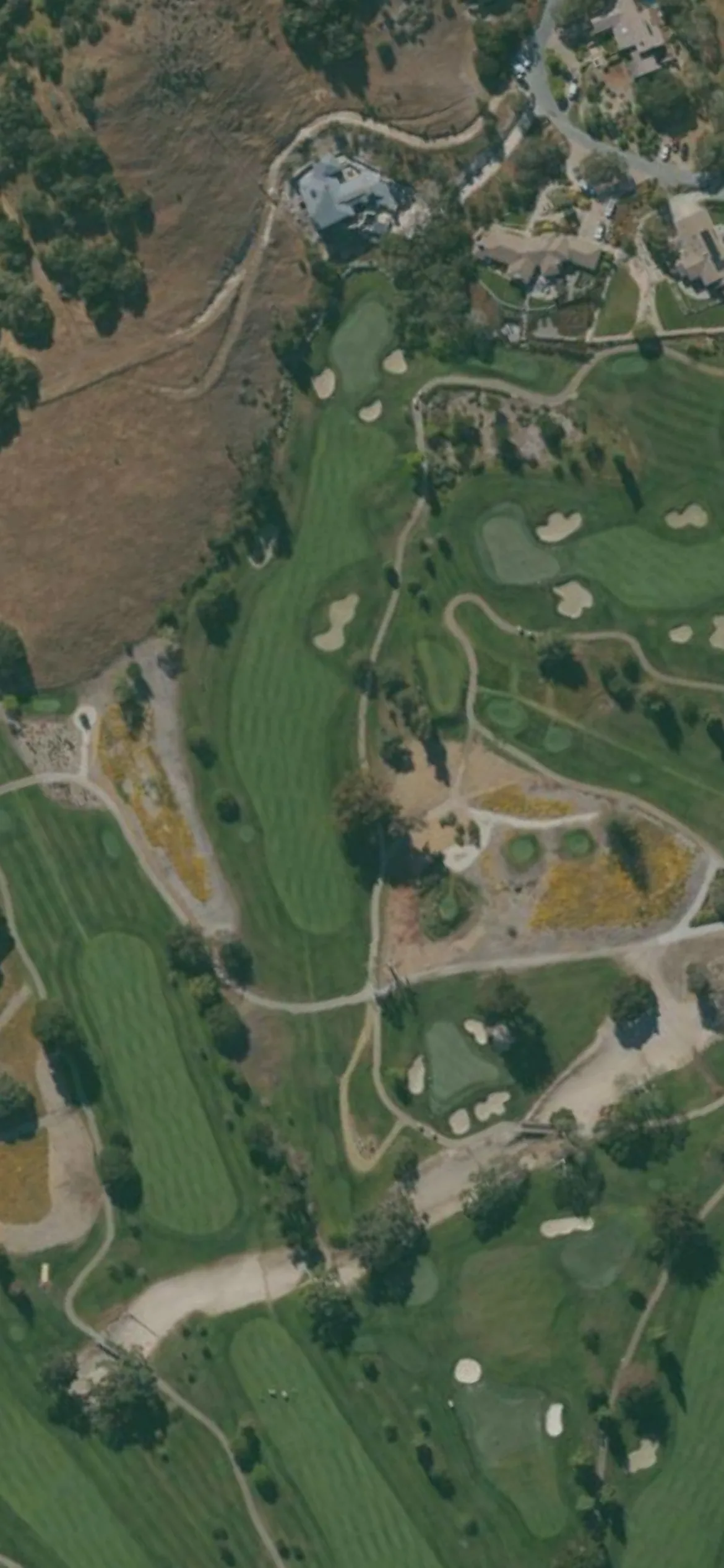 Corral de Tierra CC hole 12 aerial preview, par 4, 386 yards