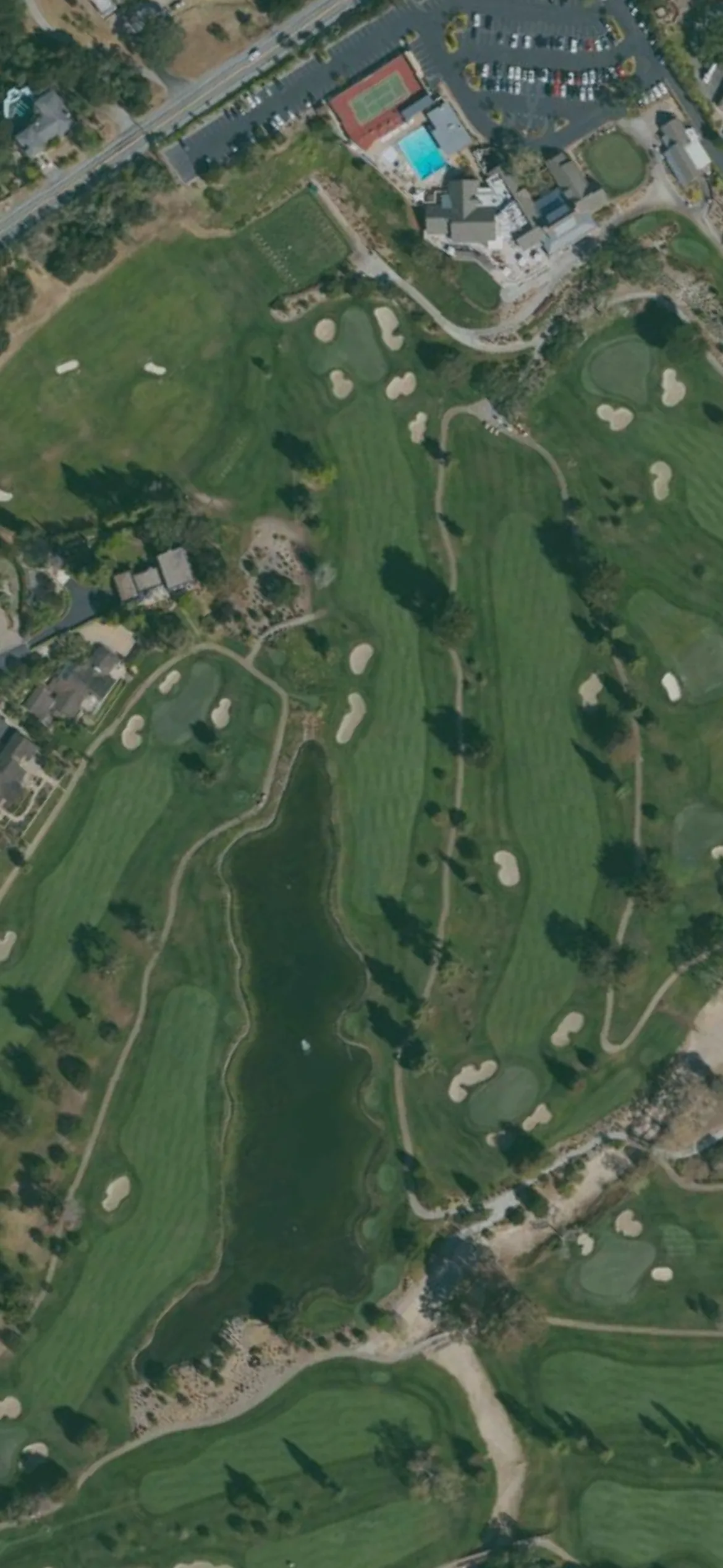 Corral de Tierra CC hole 18 aerial preview, par 4, 438 yards