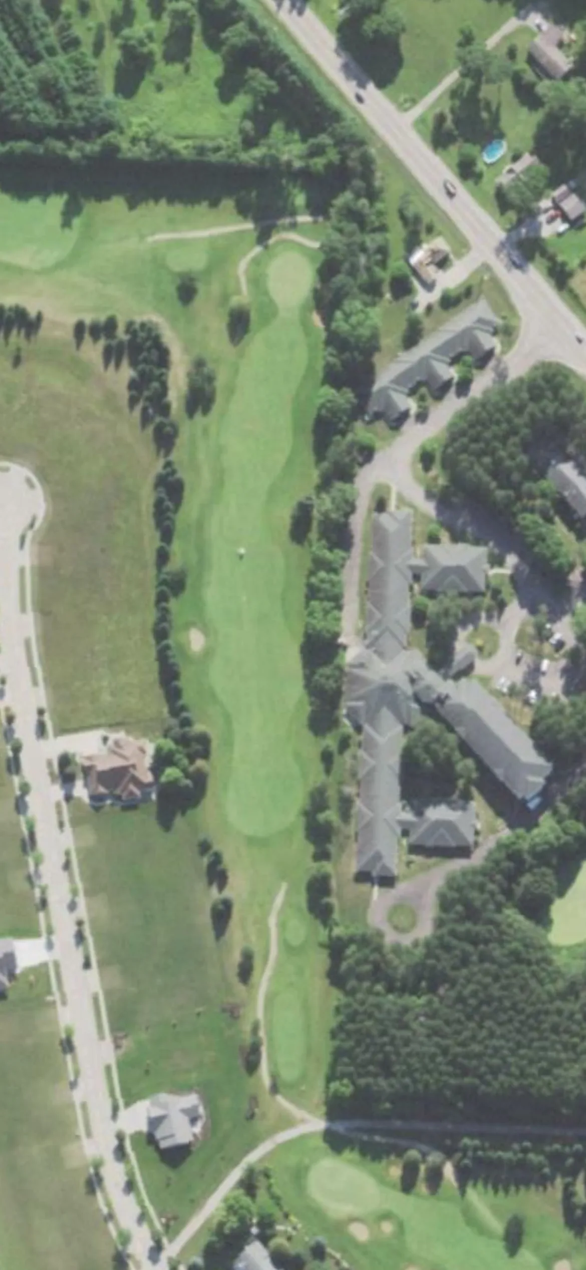 Par 4 Resort - Foxfire Golf Club hole 15 aerial preview, par 4, 366 yards