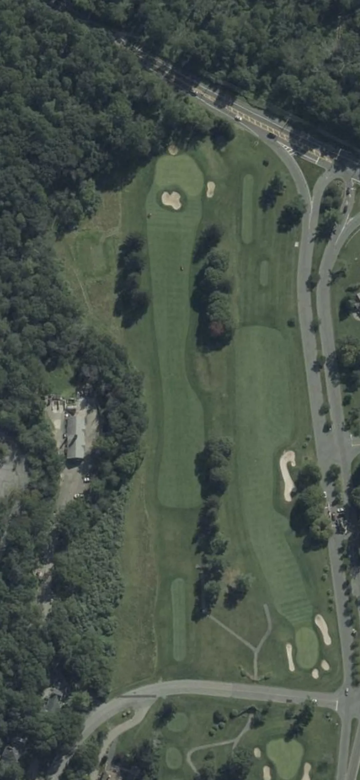 Panther Valley Country Club hole 16 aerial preview, par 4, 372 yards