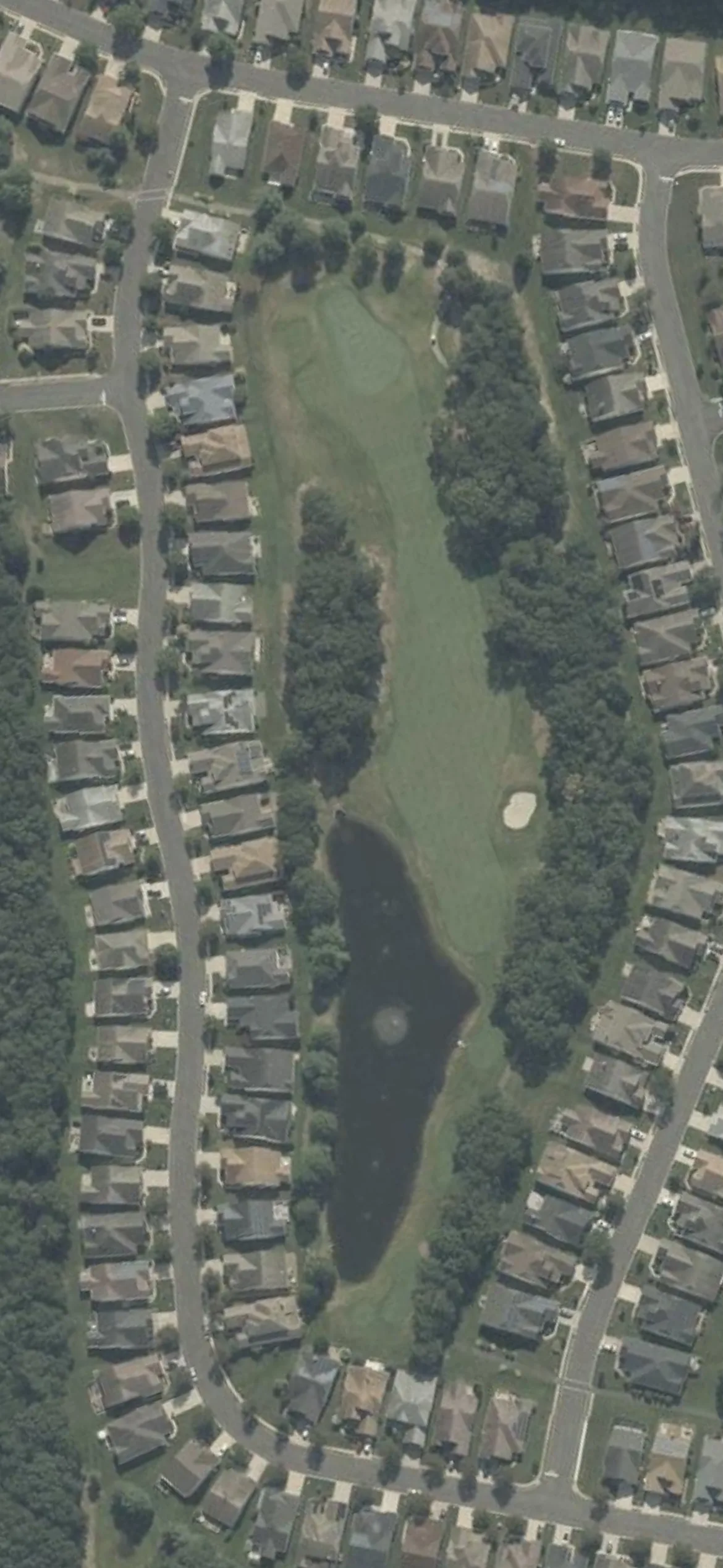 Westlake Golf & Country Club hole 15 aerial preview, par 4, 379 yards