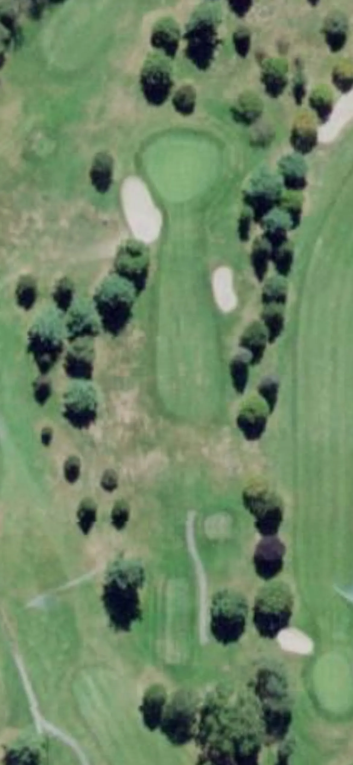Otterkill Country Club hole 3 aerial preview, par 3, 196 yards