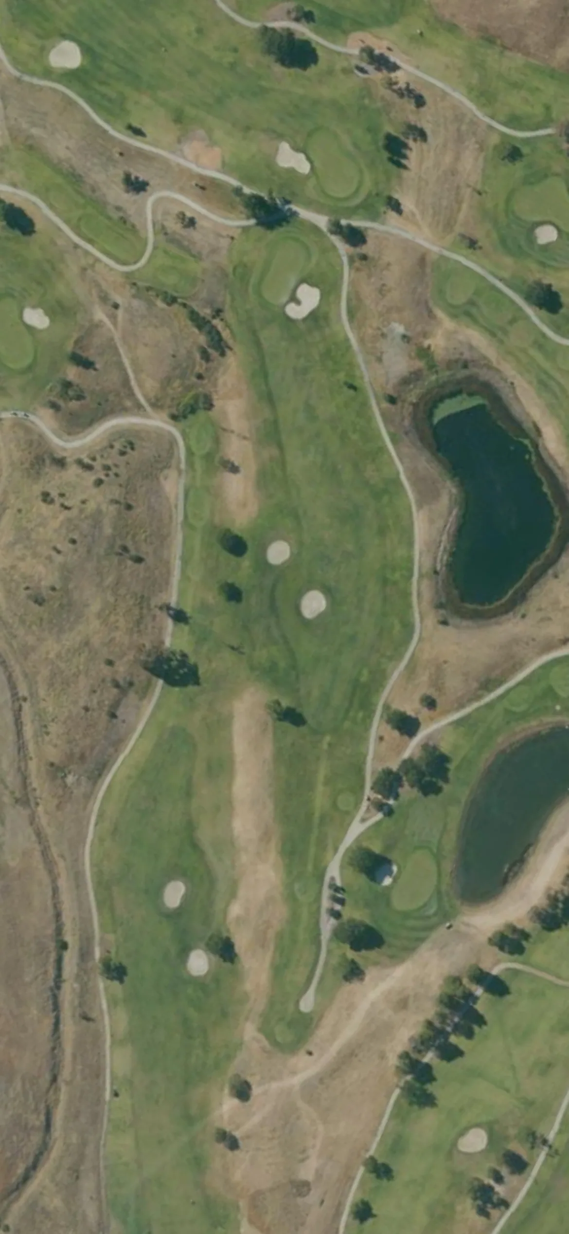 Coyote Creek GC - Valley hole 8 aerial preview, par 4, 408 yards