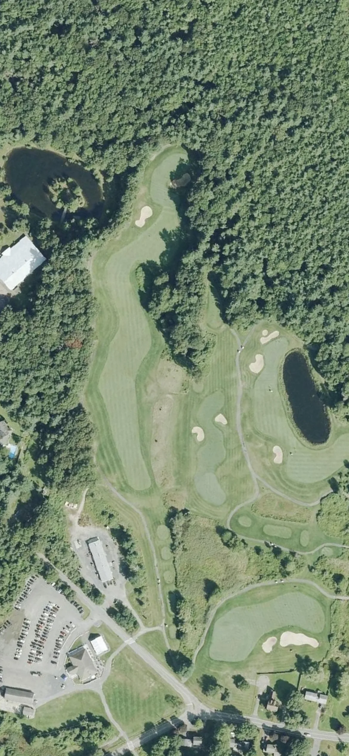 Olde Scotland Links hole 12 aerial preview, par 5, 555 yards