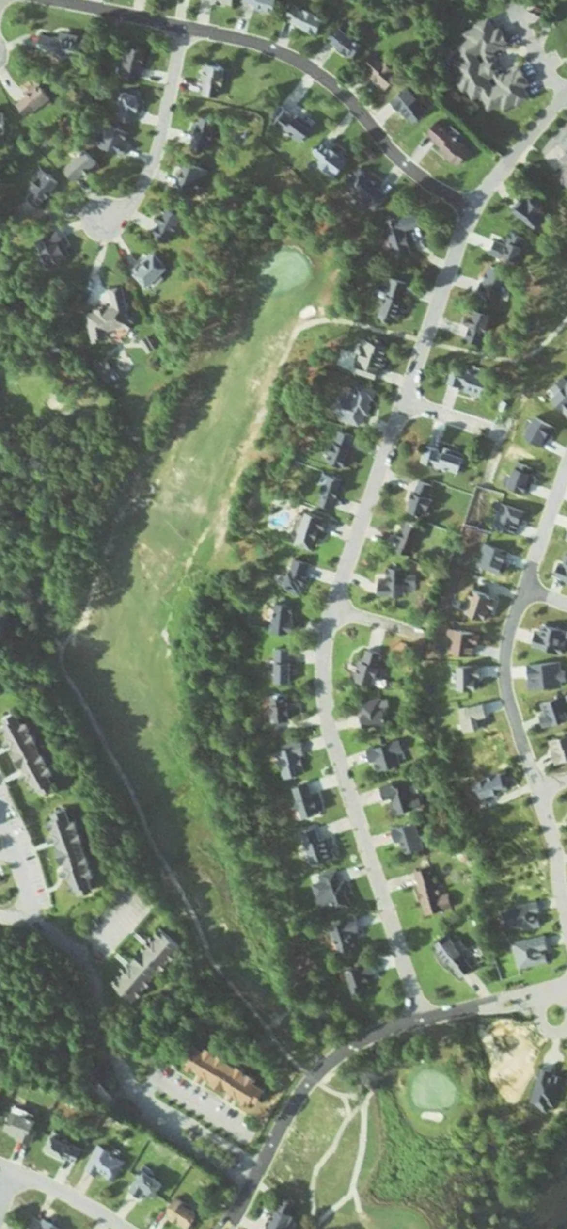 King's Grant G&CC hole 15 aerial preview, par 5, 501 yards
