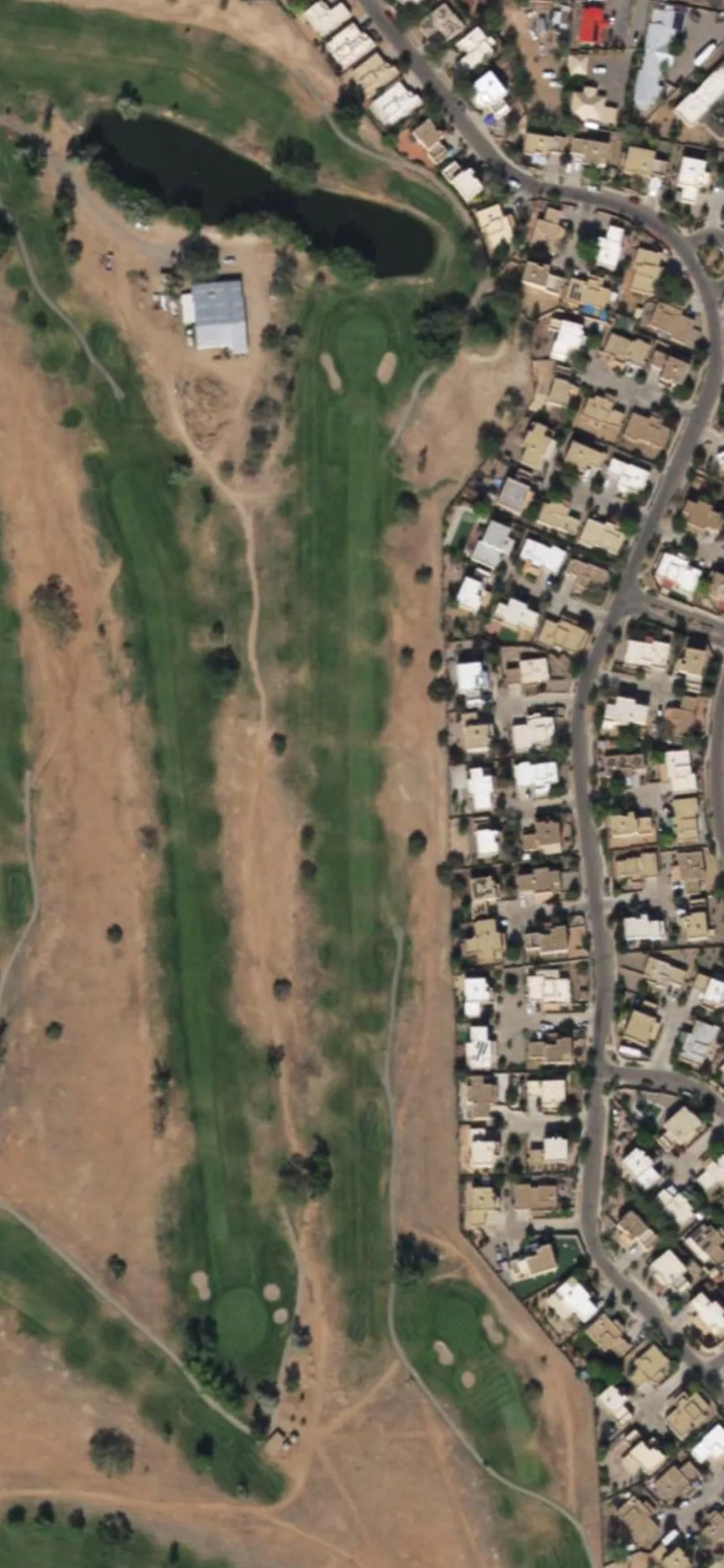 Santa Fe CC hole 5 aerial preview, par 4, 465 yards