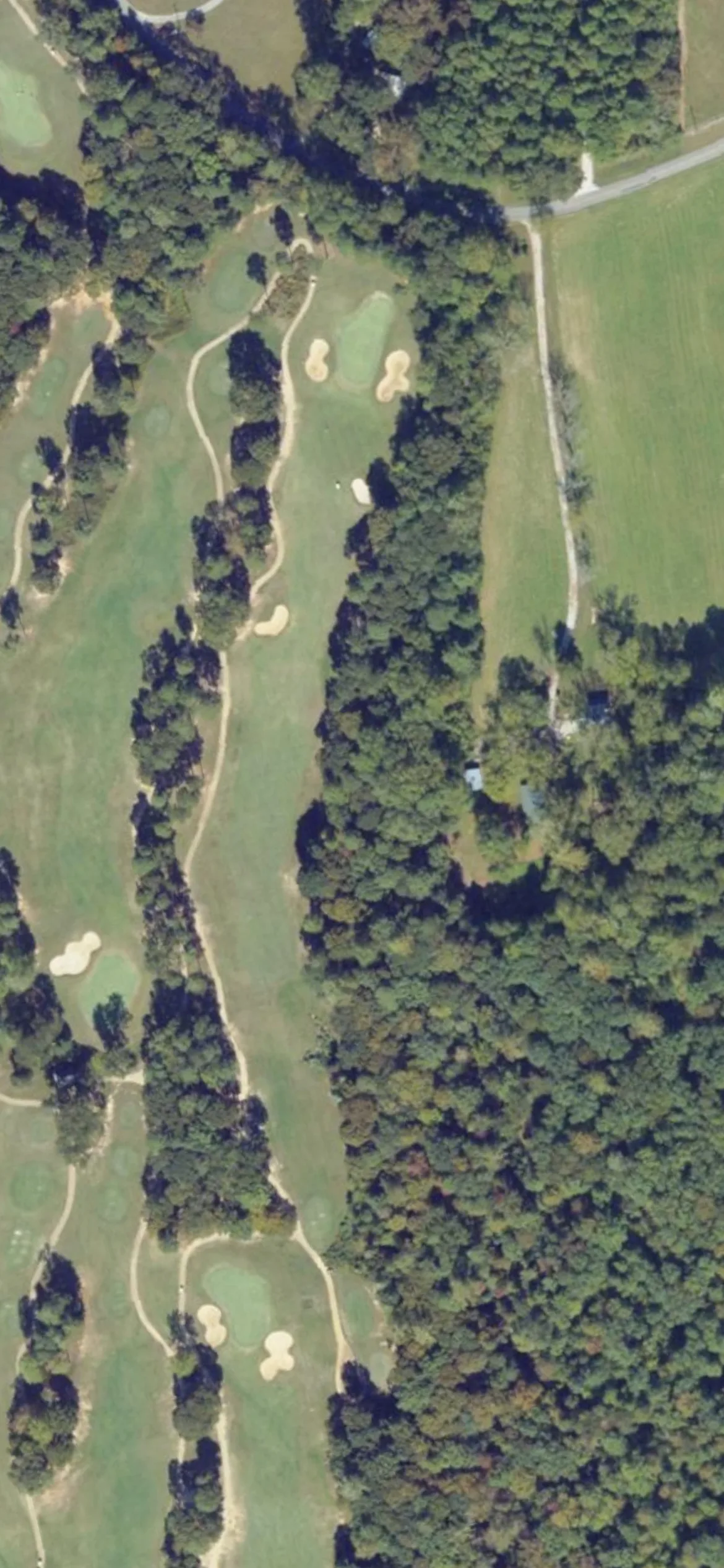 Kiskiack Golf Club hole 14 aerial preview, par 5, 498 yards