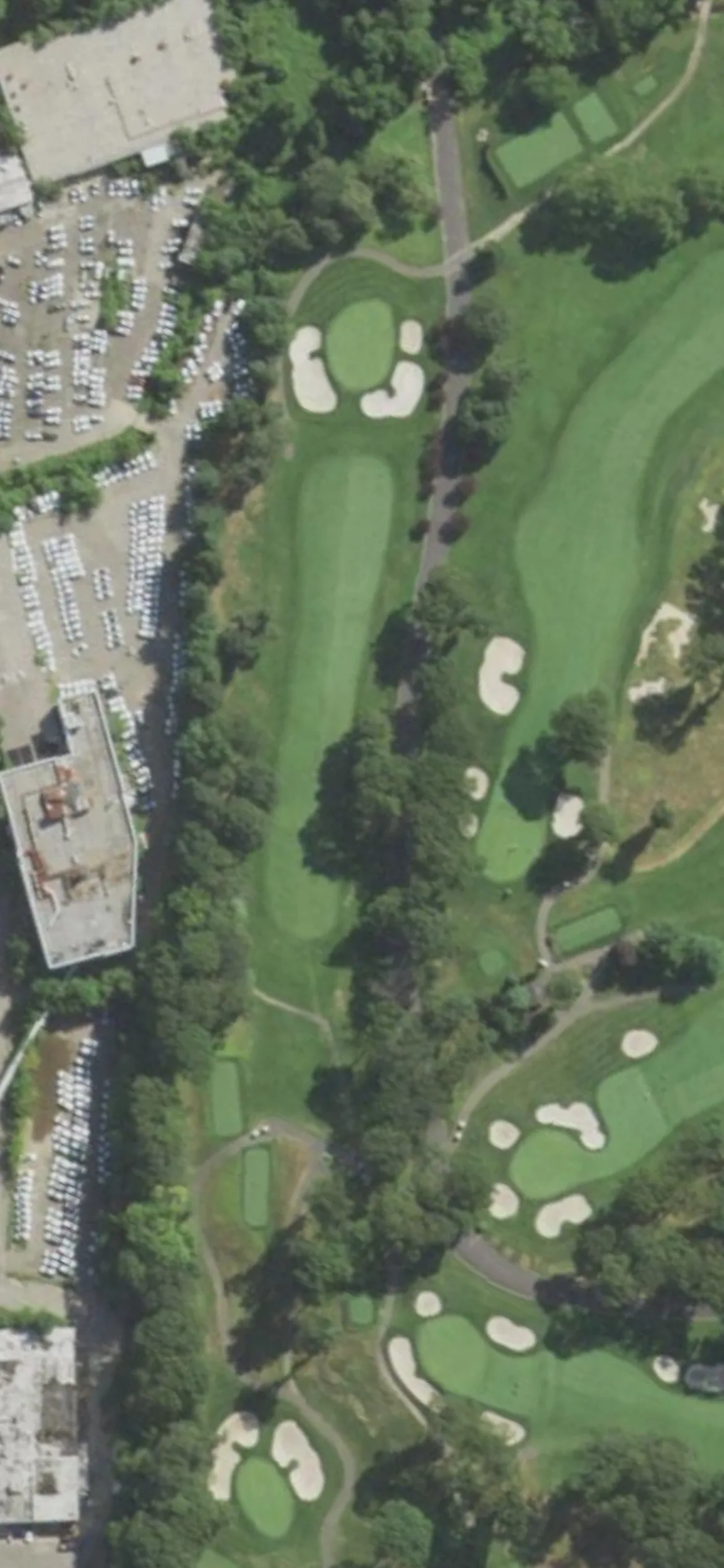 Glen Head Country Club hole 11 aerial preview, par 4, 350 yards