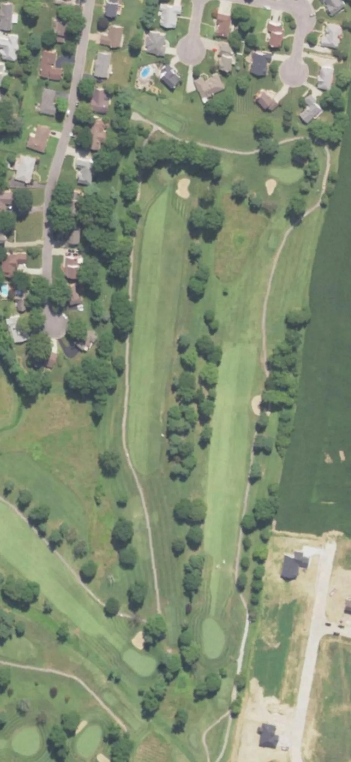 Tamarack Country Club hole 2 aerial preview, par 5, 479 yards