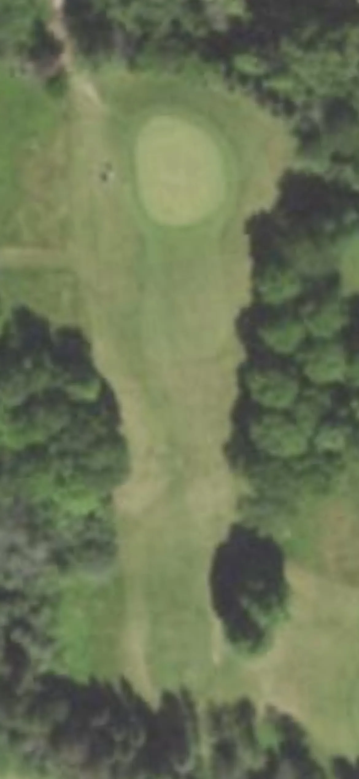 Dretzka Park GC hole 13 aerial preview, par 3, 149 yards