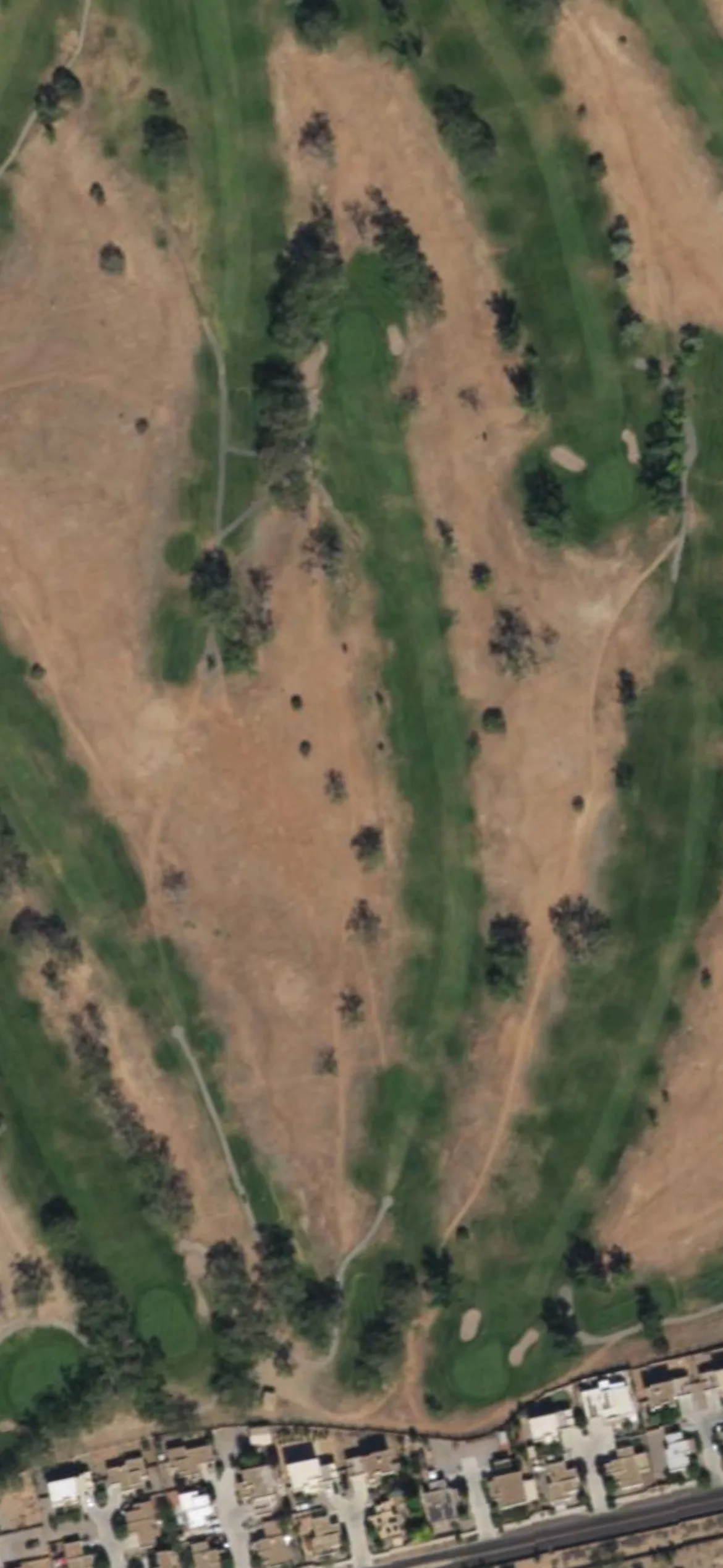 Santa Fe CC hole 17 aerial preview, par 4, 438 yards