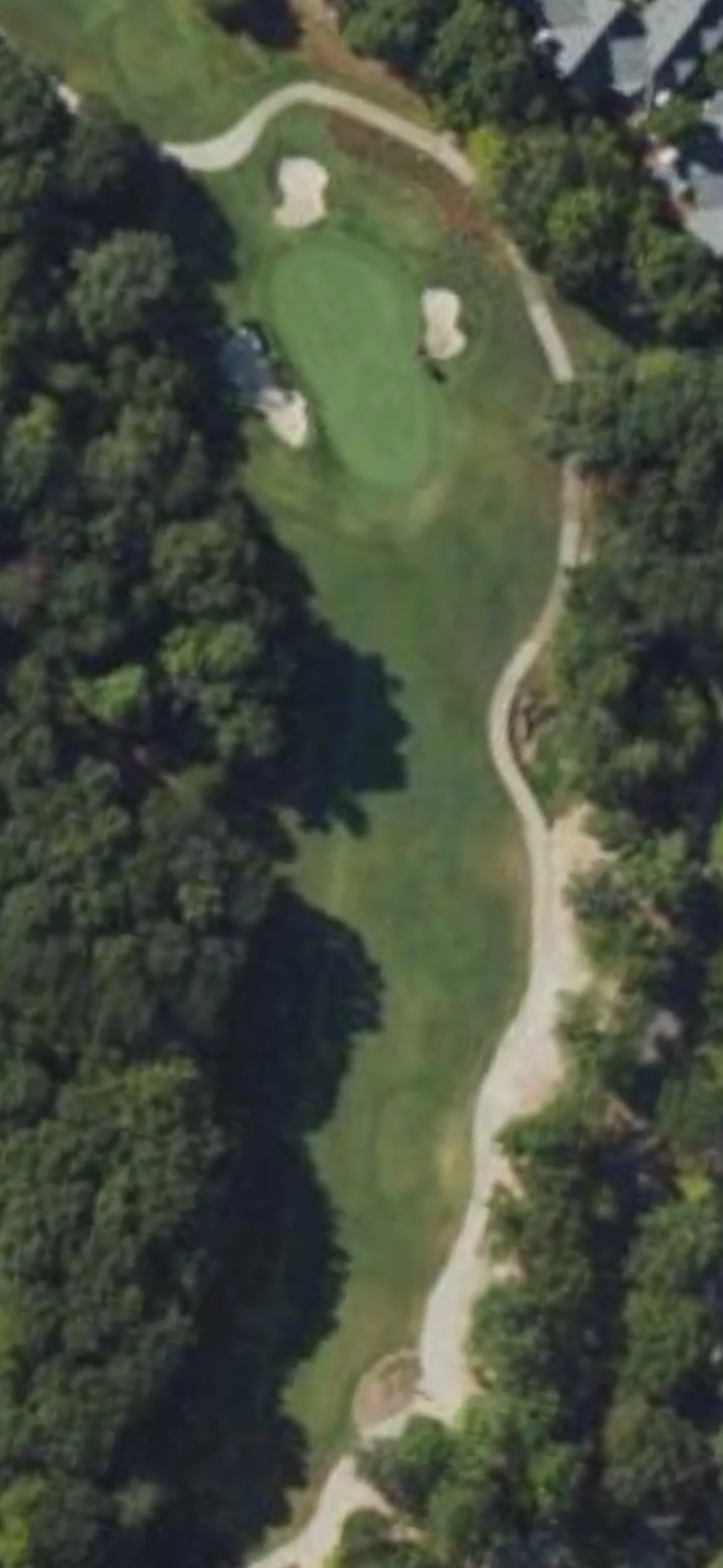 Treyburn CC hole 7 aerial preview, par 3, 176 yards