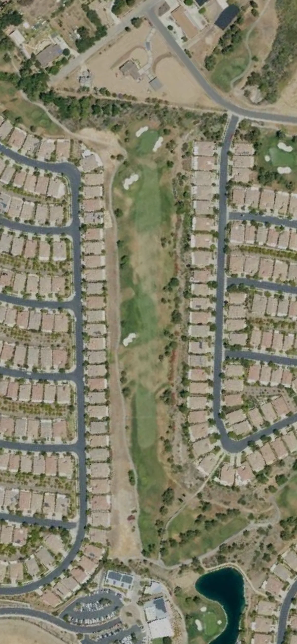 Glen Ivy Golf Club hole 10 aerial preview, par 5, 541 yards