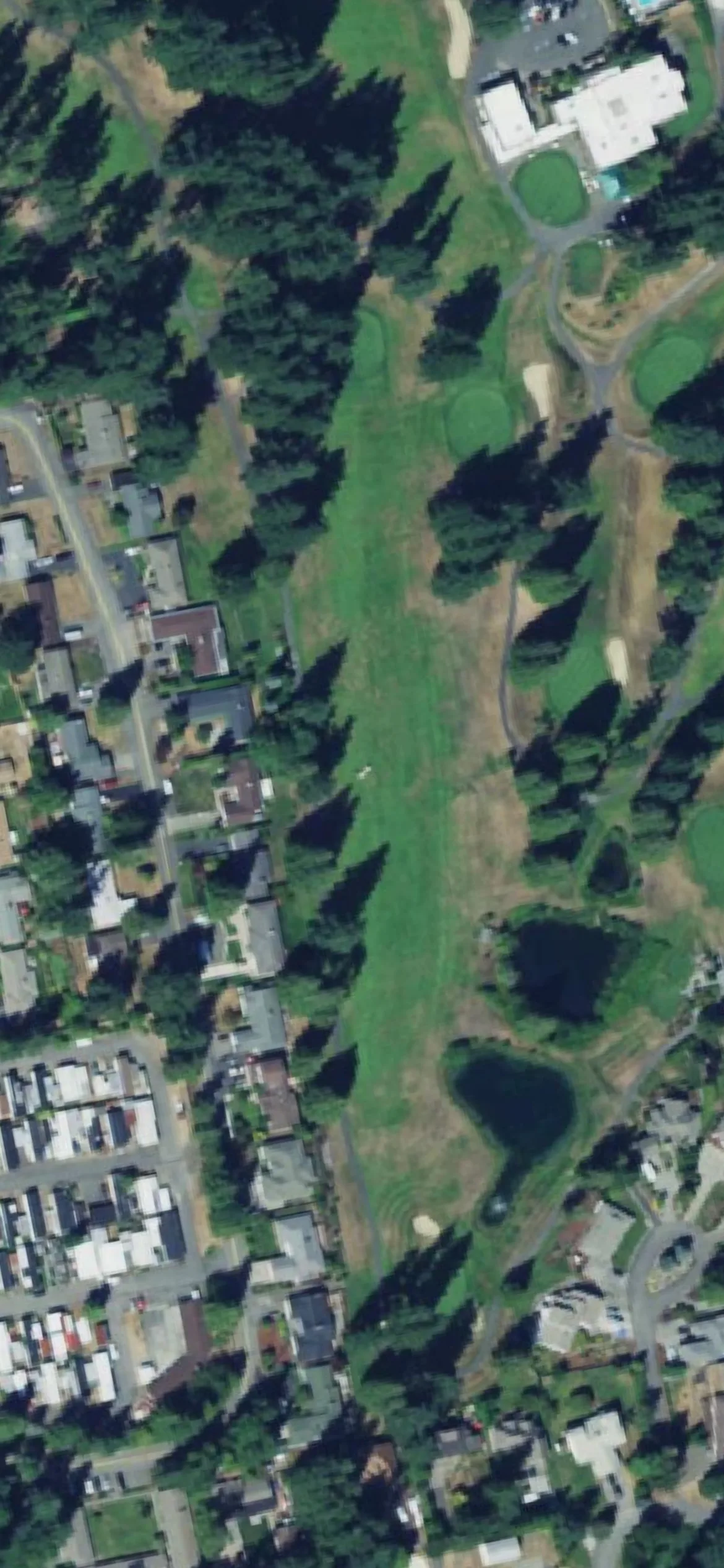 Kitsap Golf & Country Club hole 7 aerial preview, par 4, 421 yards