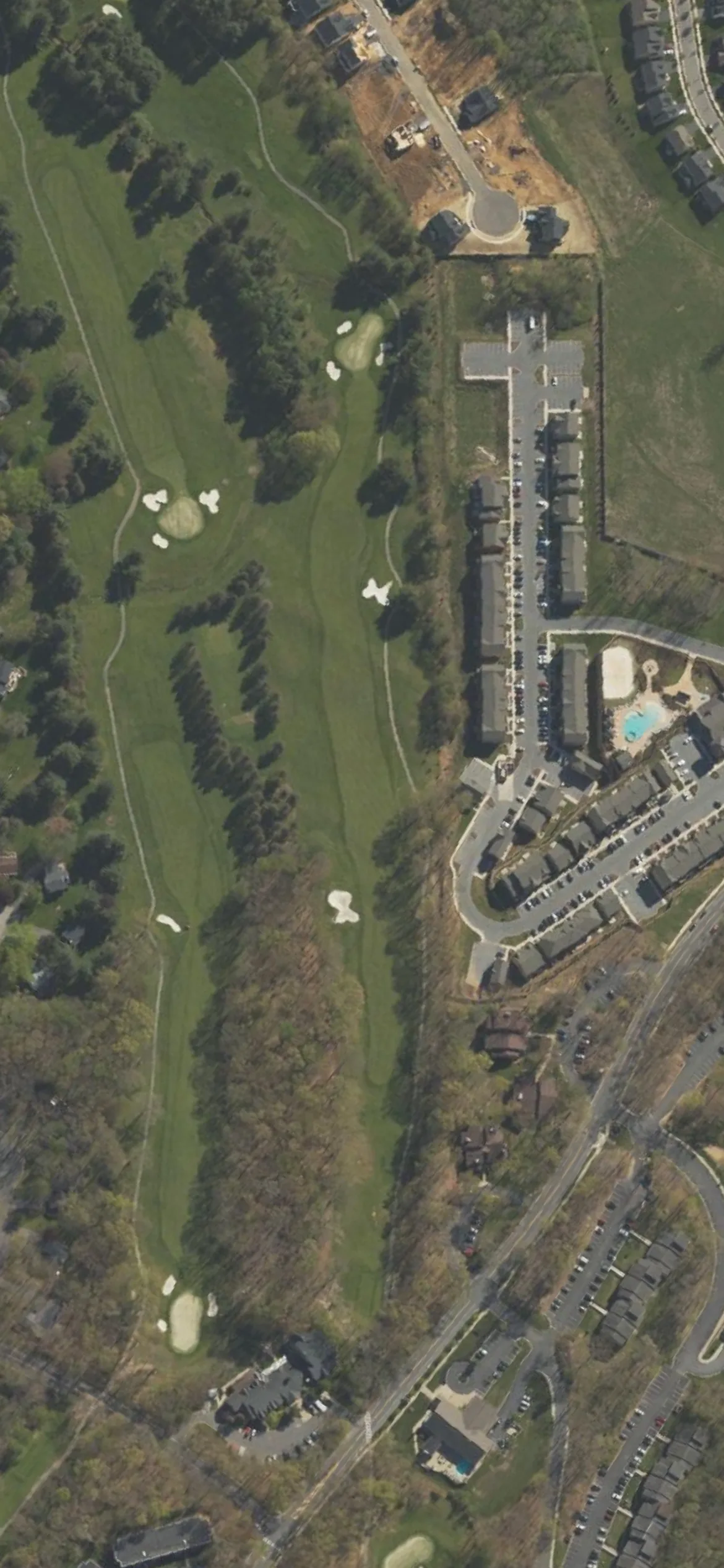Toftrees Golf Resort hole 14 aerial preview, par 5, 609 yards