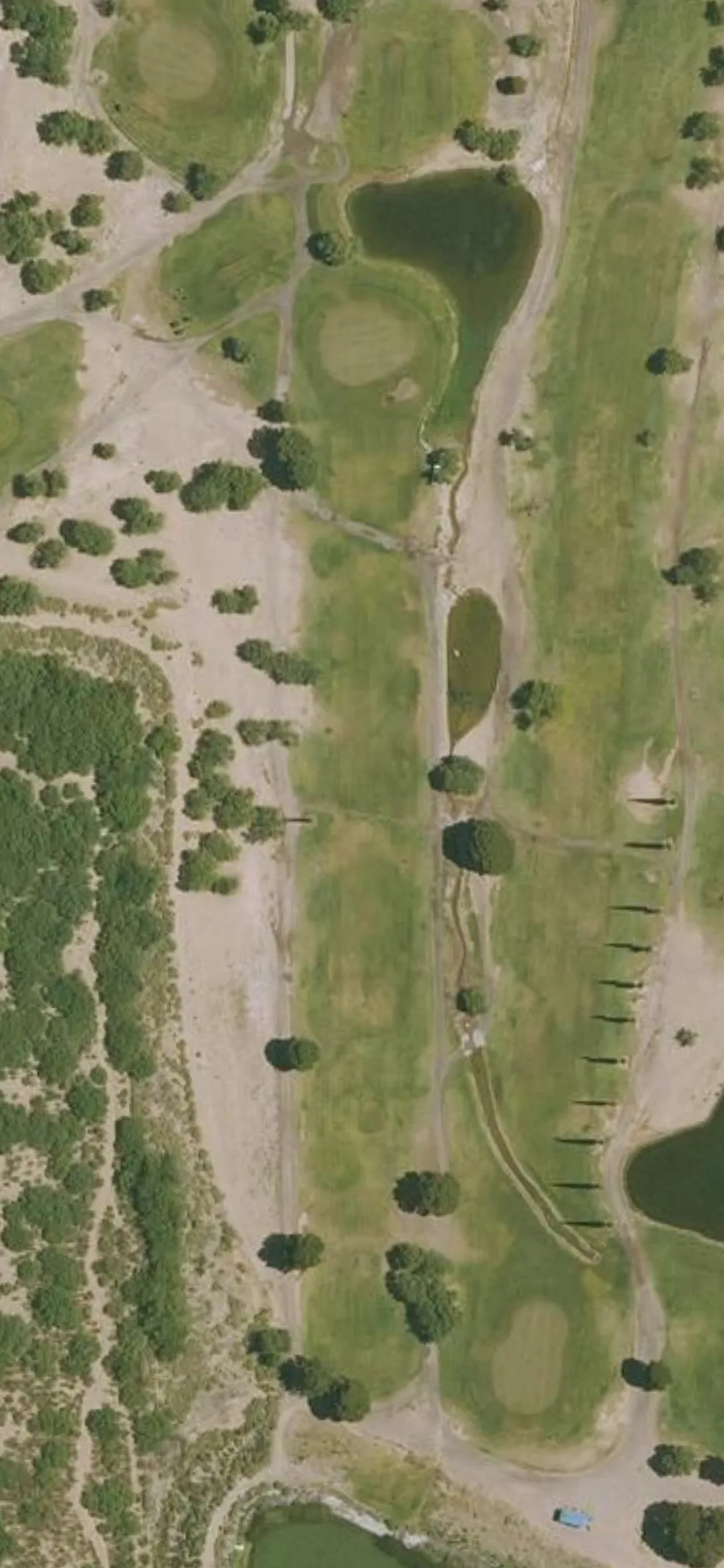 Safford Mt Graham GC hole 12 aerial preview, par 4, 354 yards