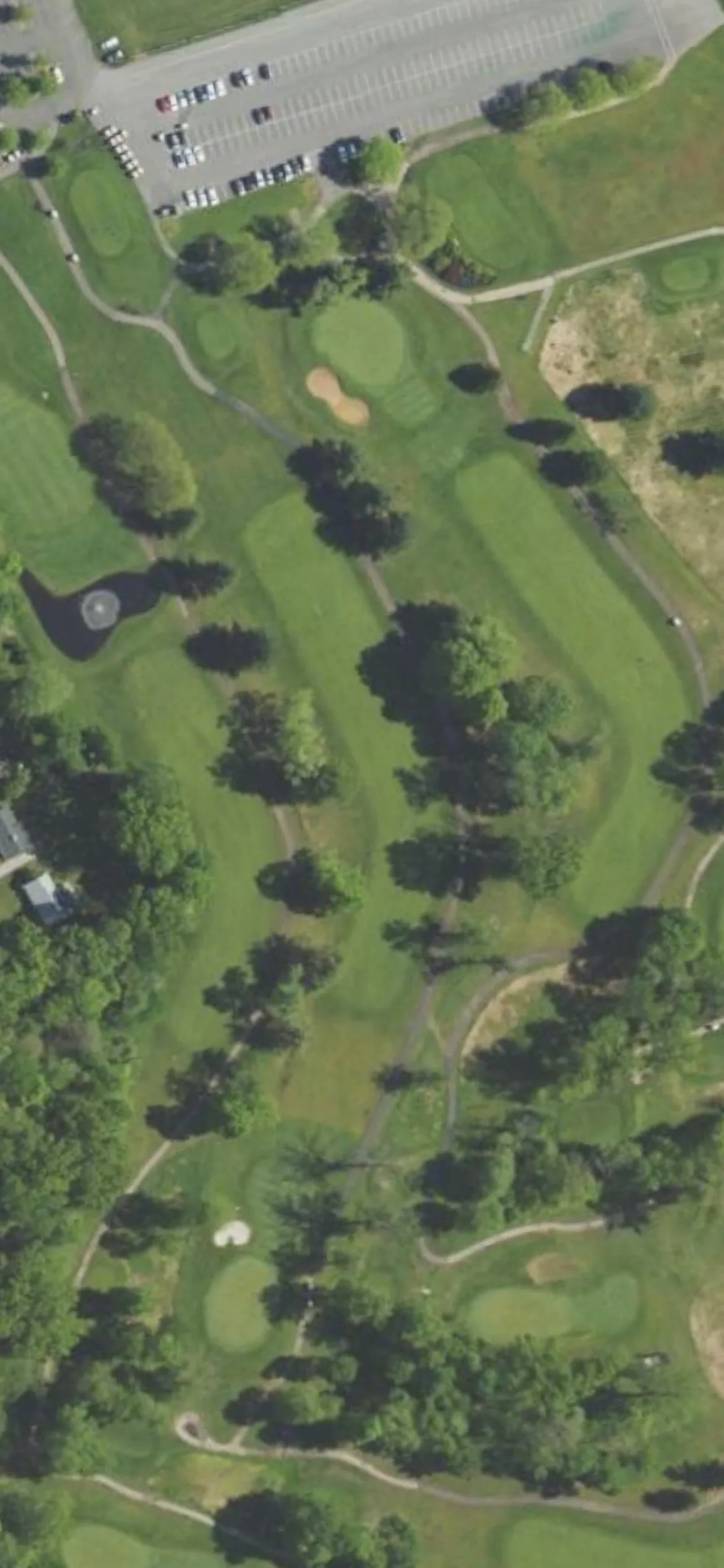 The Club at Shannondell hole 4 aerial preview, par 4, 370 yards