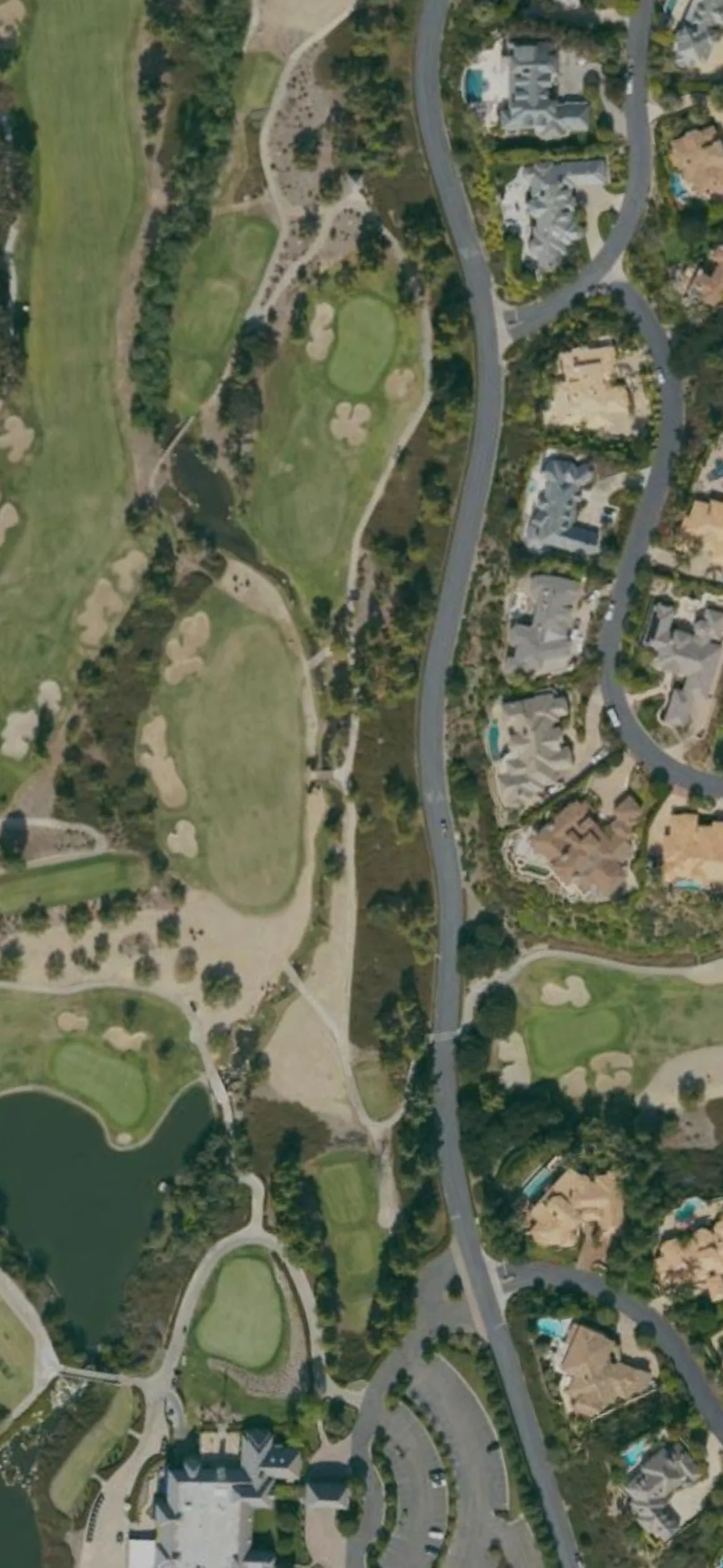 Del Mar Country Club hole 13 aerial preview, par 4, 415 yards