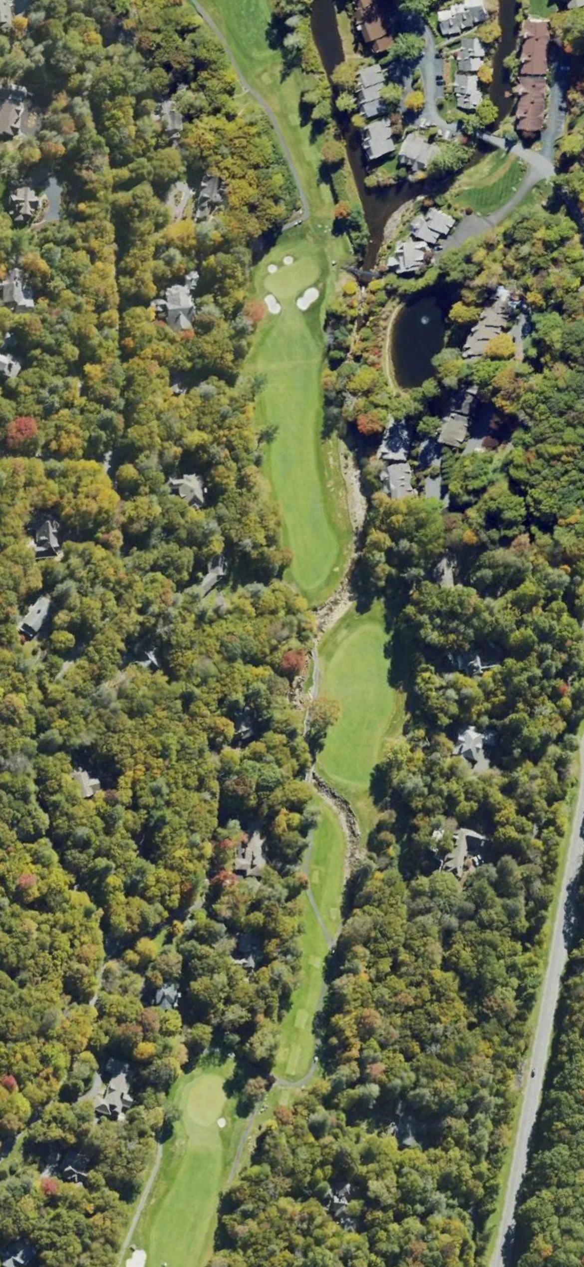 Grandfather G&CC - Grandfather hole 17 aerial preview, par 5, 583 yards