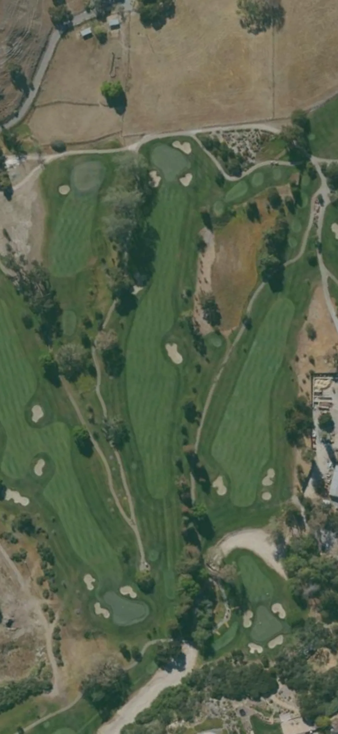 Corral de Tierra CC hole 7 aerial preview, par 4, 378 yards