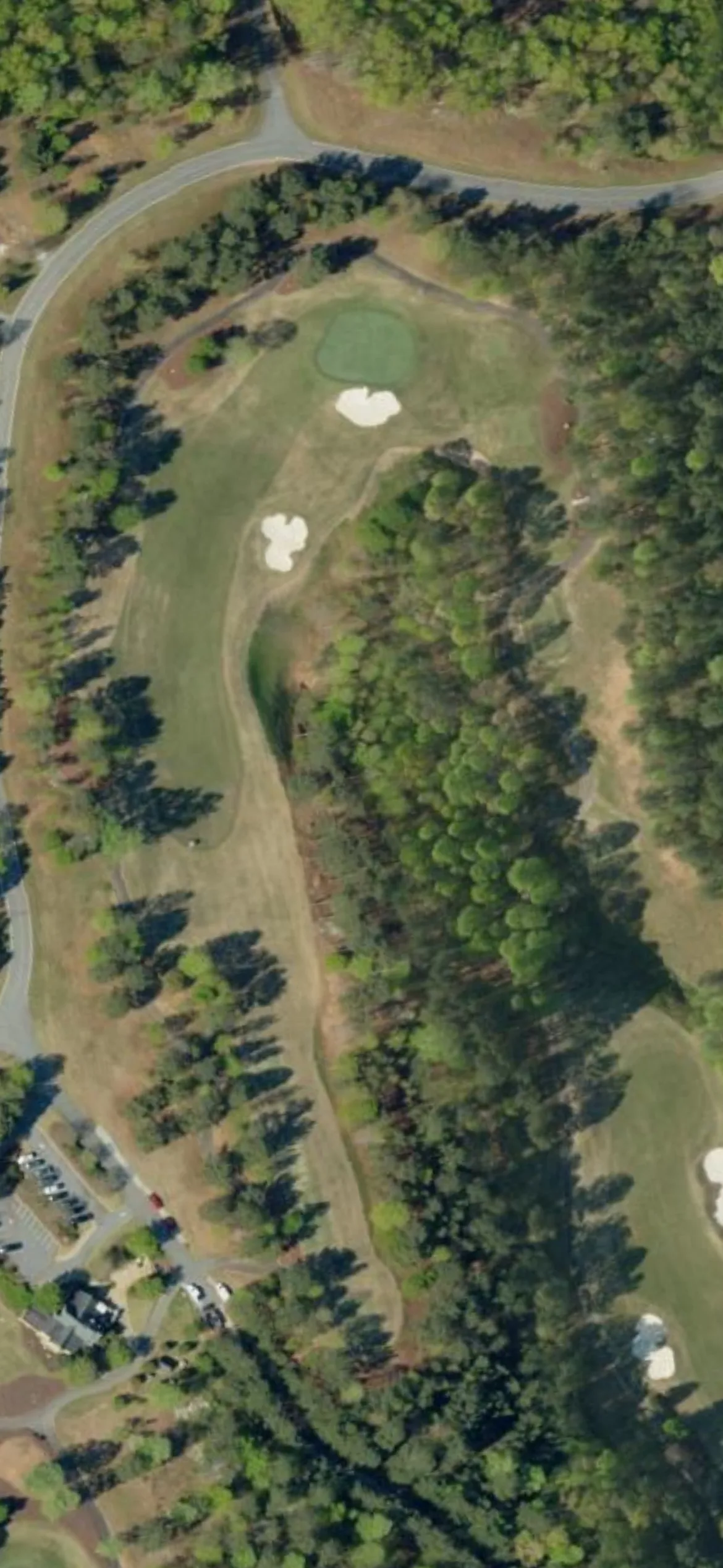 Cliffs at Keowee Springs, The hole 7 aerial preview, par 4, 365 yards