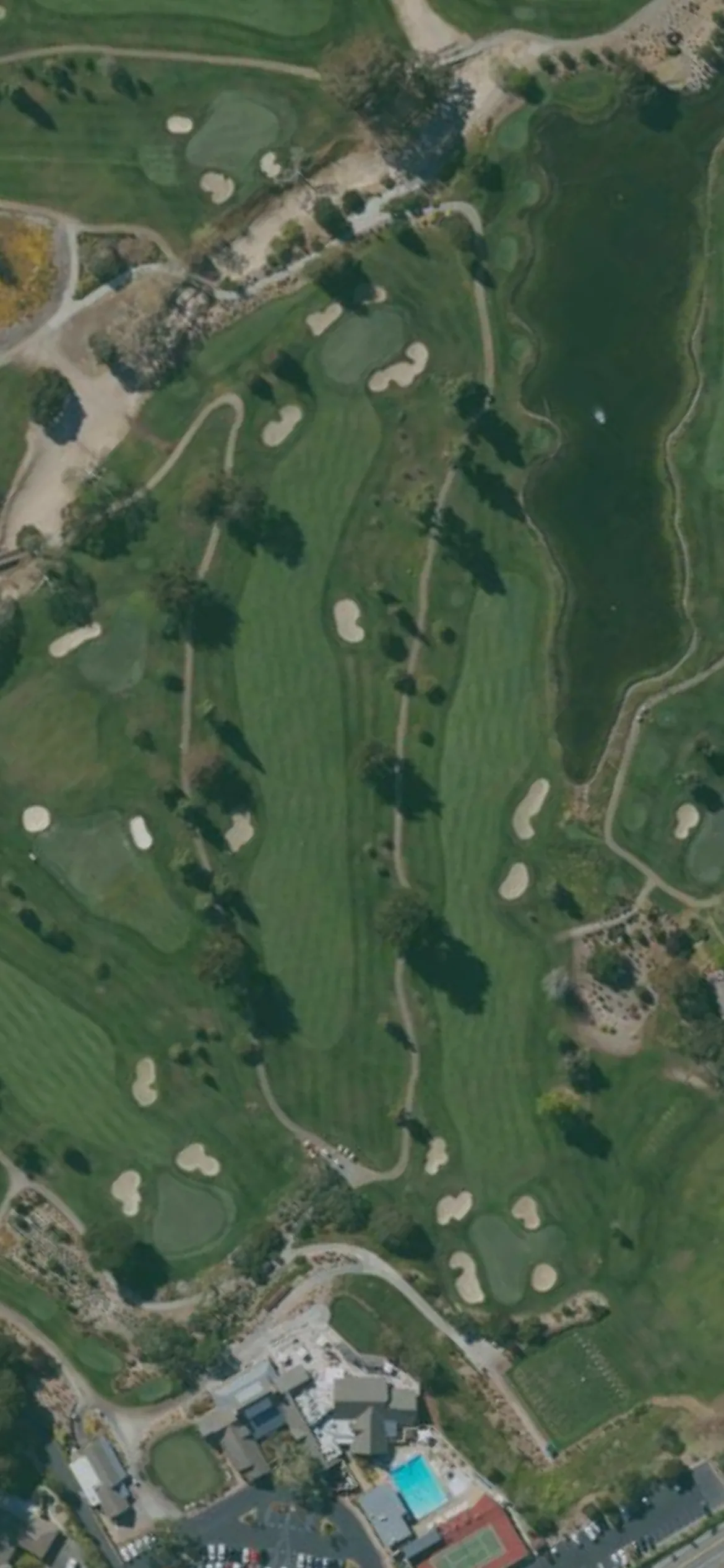 Corral de Tierra CC hole 10 aerial preview, par 4, 379 yards