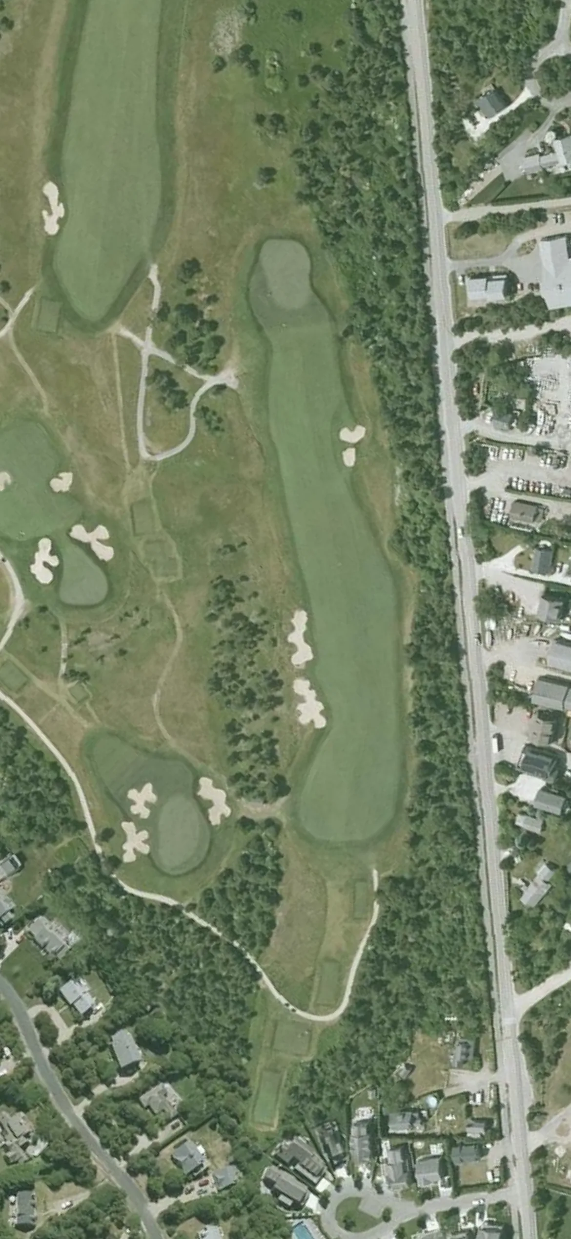 Miacomet Golf Club hole 16 aerial preview, par 4, 439 yards