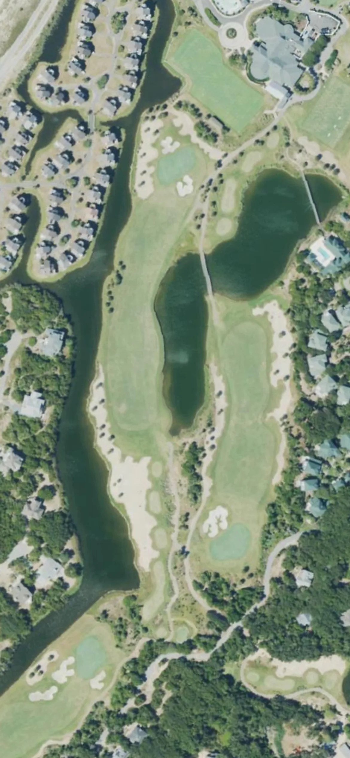 Bald Head Island Club hole 18 aerial preview, par 4, 435 yards