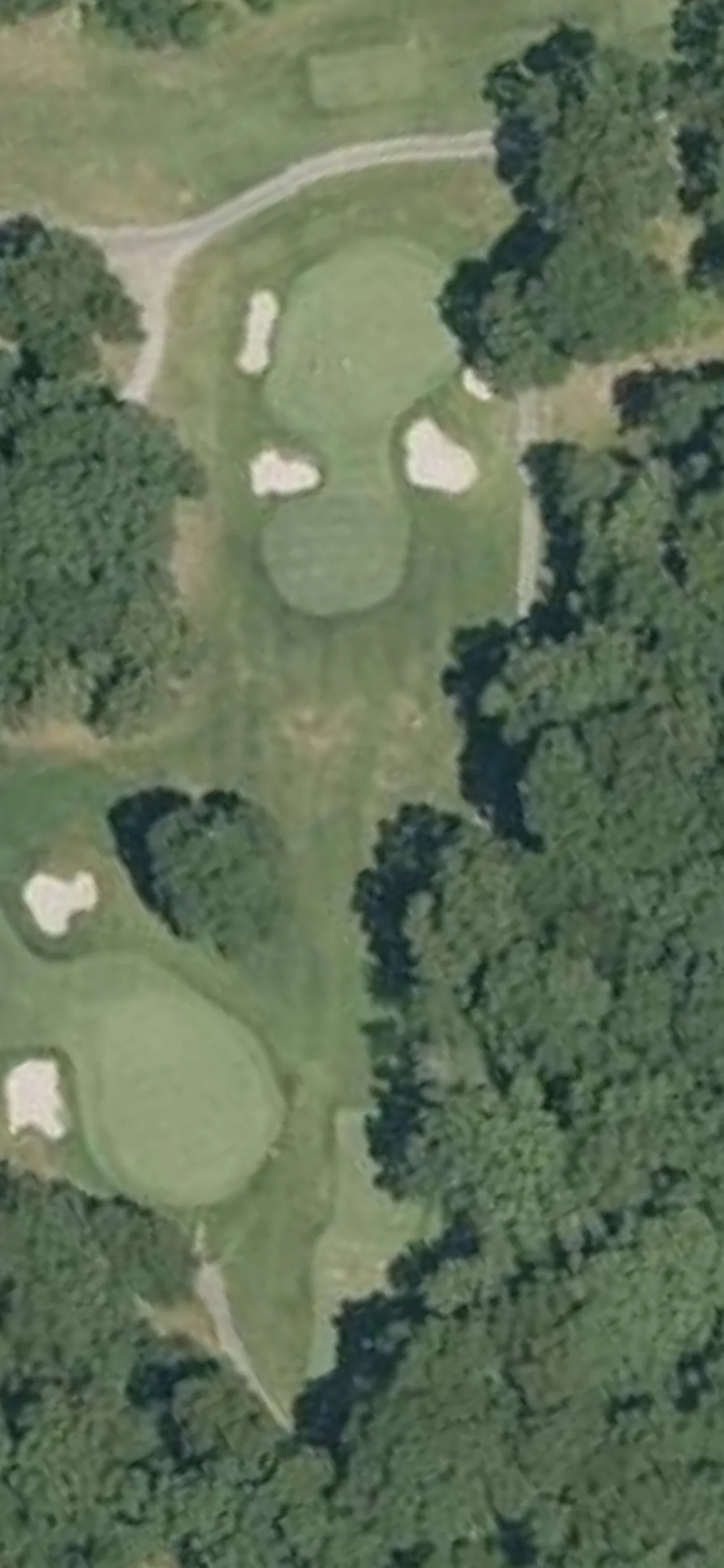 George Wright Municipal Golf Course hole 4 aerial preview, par 3, 159 yards