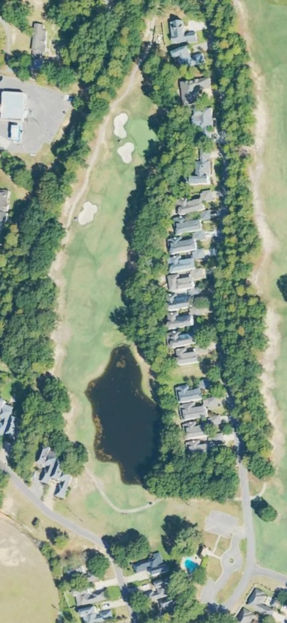 Canebrake Country Club - Canebrake Golf Club hole 14 aerial preview, par 4, 376 yards