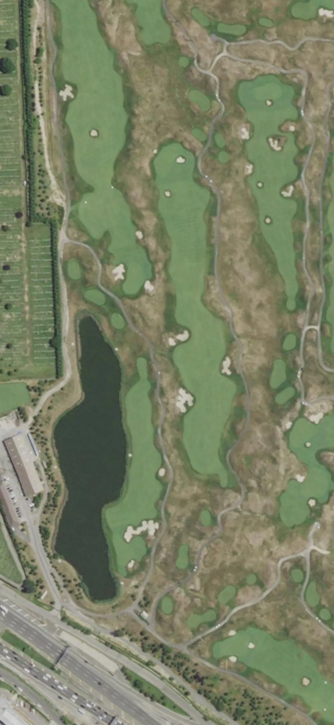 Bally's Golf Links at Ferry Point hole 2 aerial preview, par 4, 518 yards