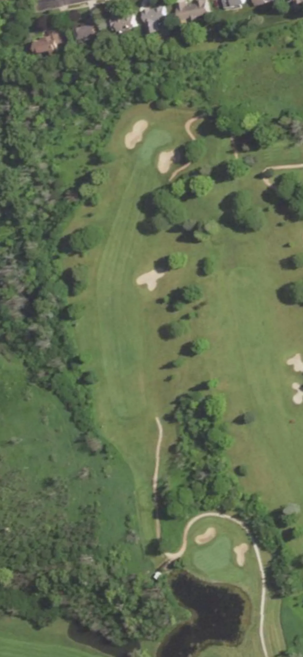 Hartford Golf Club hole 5 aerial preview, par 4, 375 yards