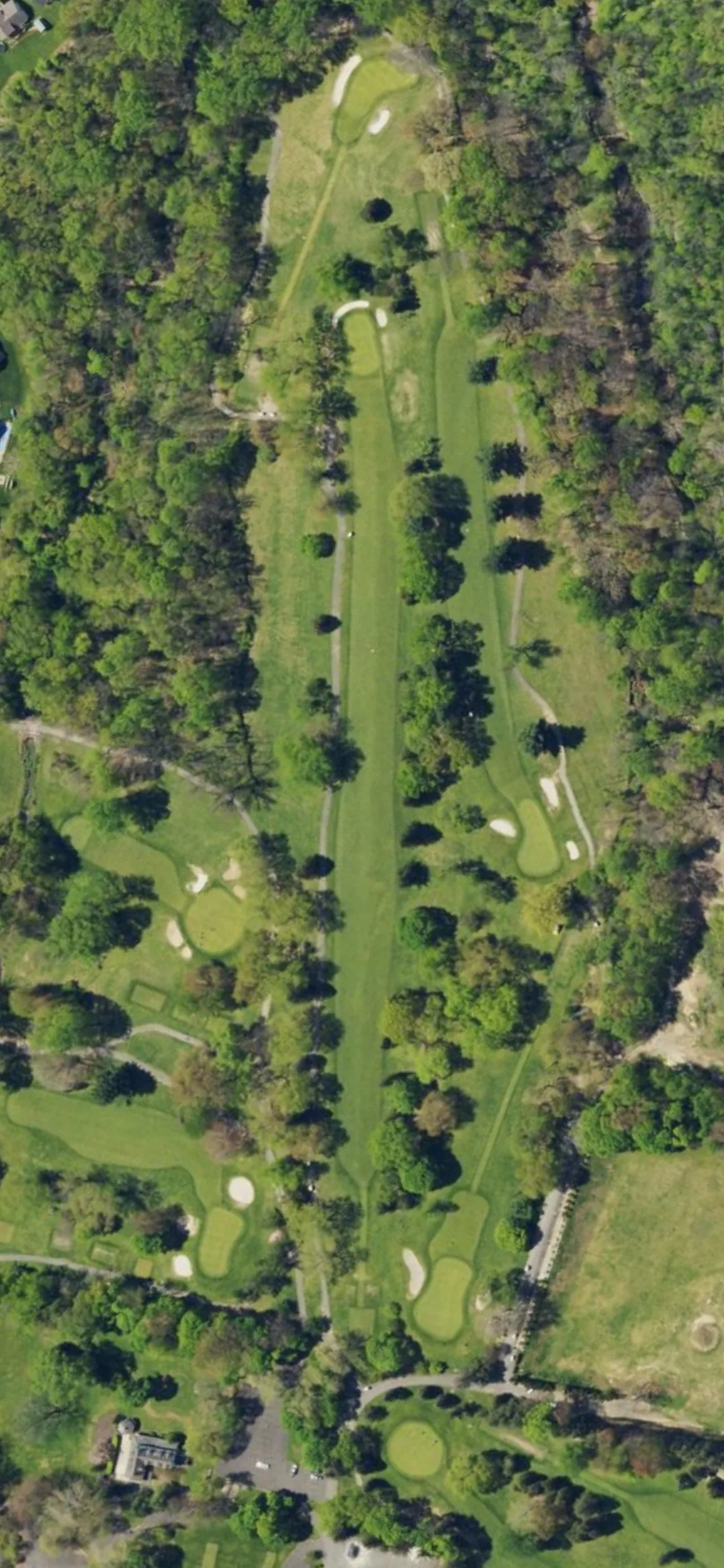 Bensalem Country Club hole 3 aerial preview, par 5, 498 yards