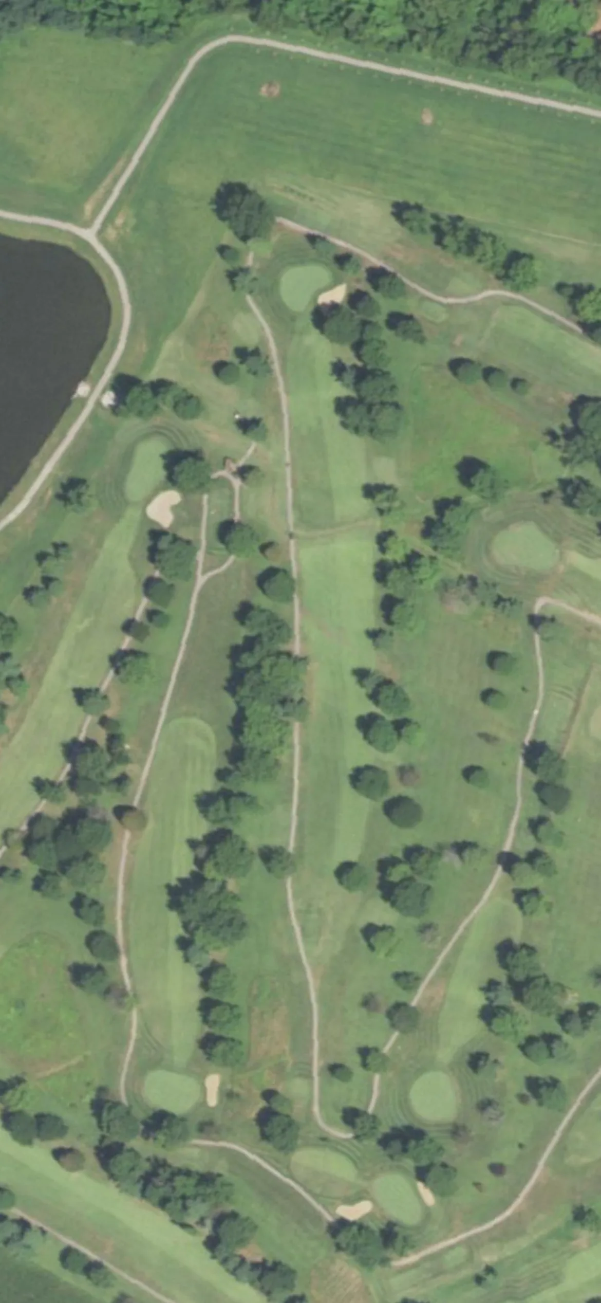 Tamarack Country Club hole 12 aerial preview, par 5, 492 yards