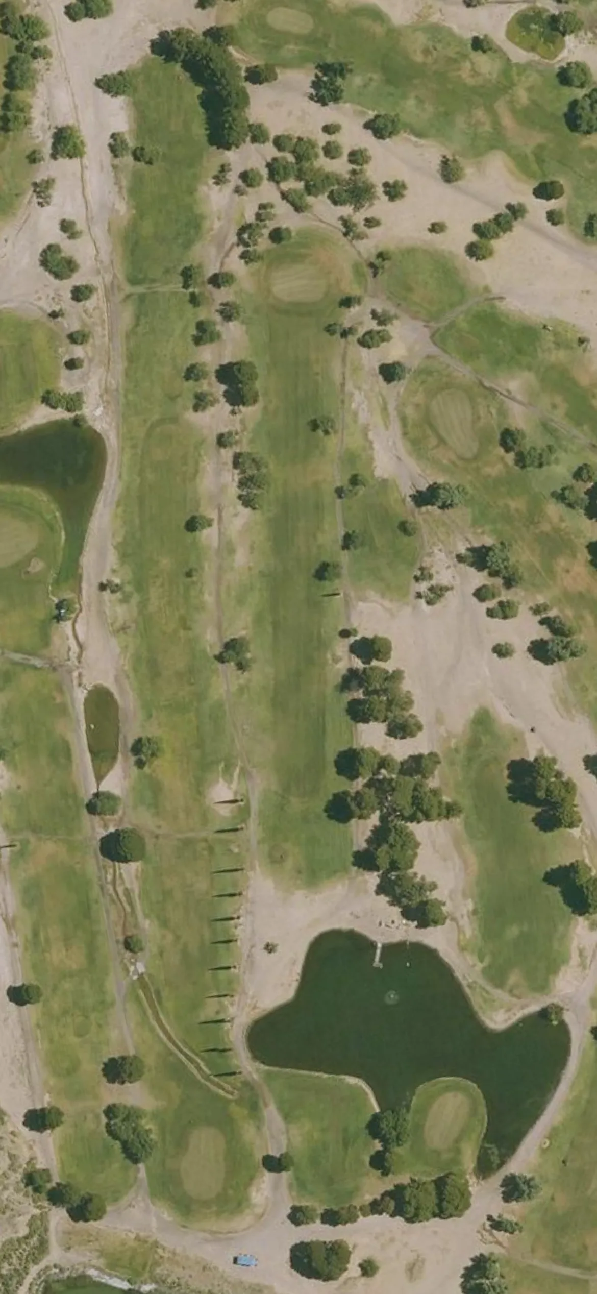 Safford Mt Graham GC hole 6 aerial preview, par 4, 424 yards