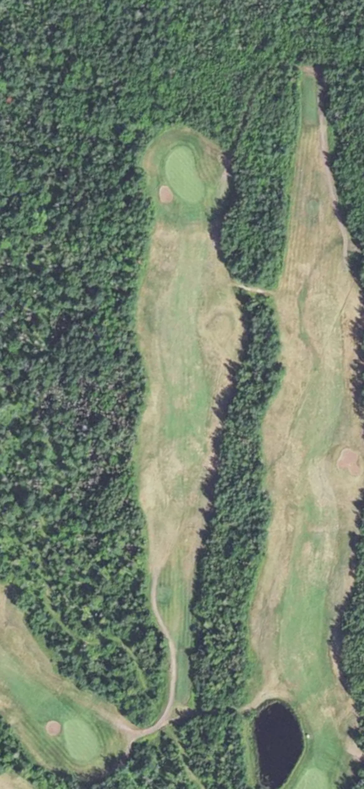 Two Harbors - Lakeview National Golf Course hole 13 aerial preview, par 4, 397 yards