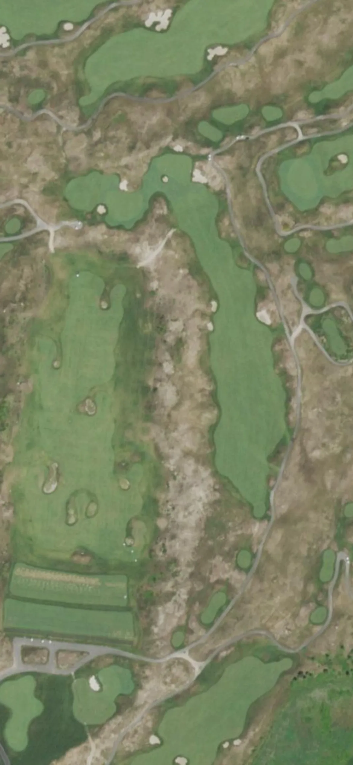 Bally's Golf Links at Ferry Point hole 10 aerial preview, par 4, 460 yards