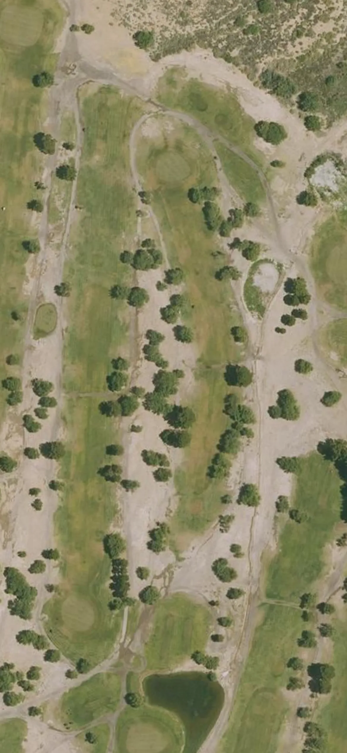 Safford Mt Graham GC hole 16 aerial preview, par 4, 361 yards