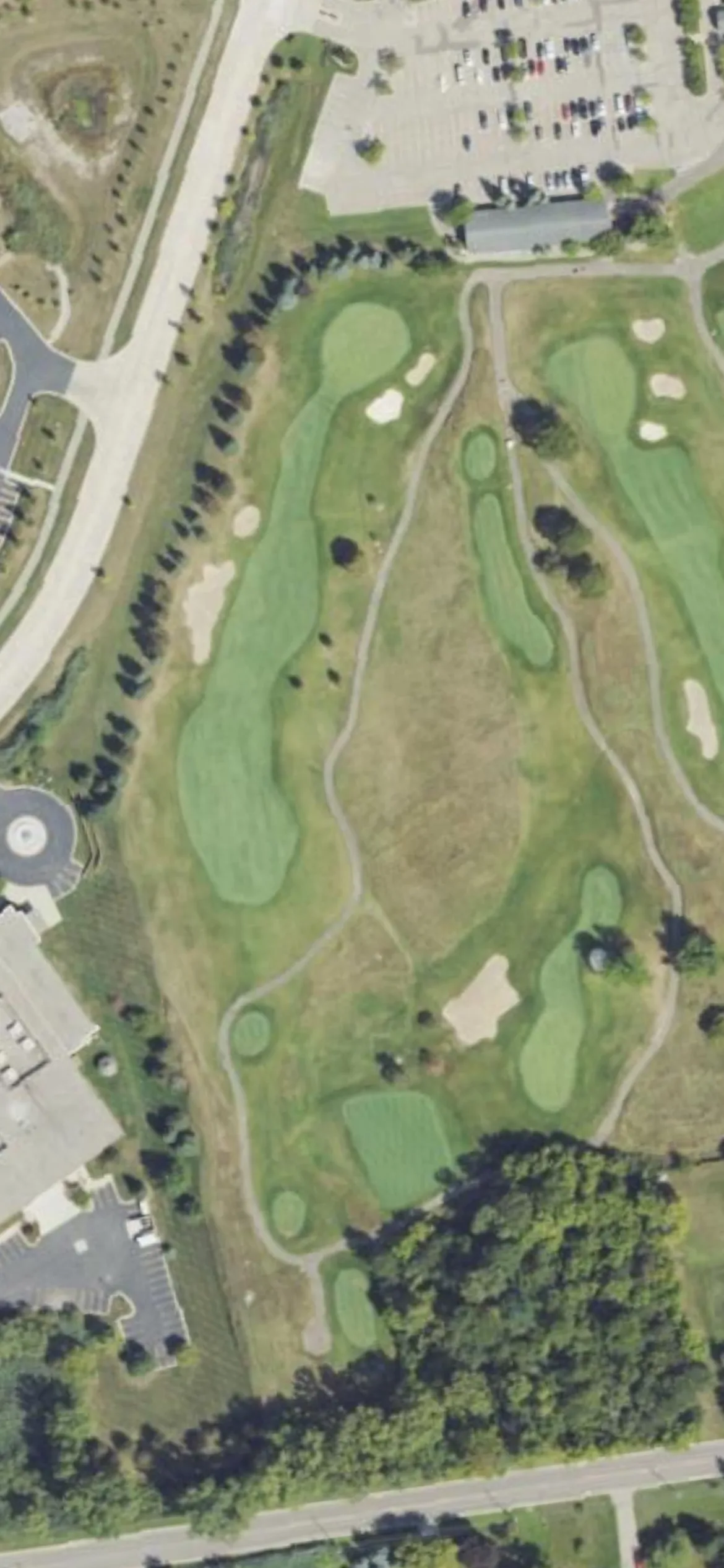 Fieldstone GC hole 11 aerial preview, par 4, 354 yards